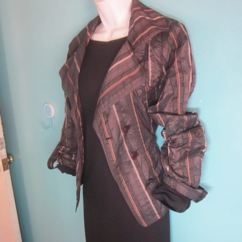 Nina Ricci TeriJon "Jon" Purple Metallic Striped Jacket Size M Size S / US 4 / IT 40 - 1 Thumbnail