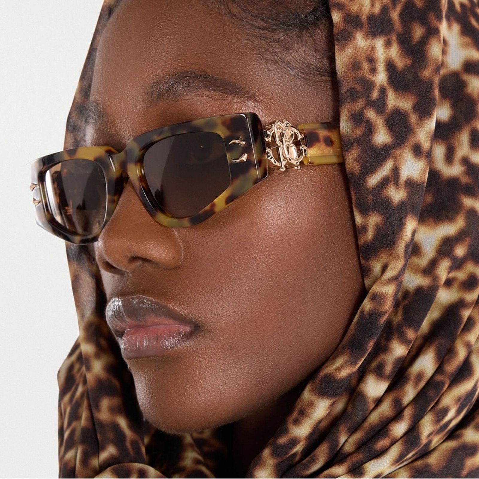 Roberto Cavalli New! Roberto Cavalli SRC057M 0777 Chic Havana Sunglasses Size ONE SIZE - 2 Thumbnail
