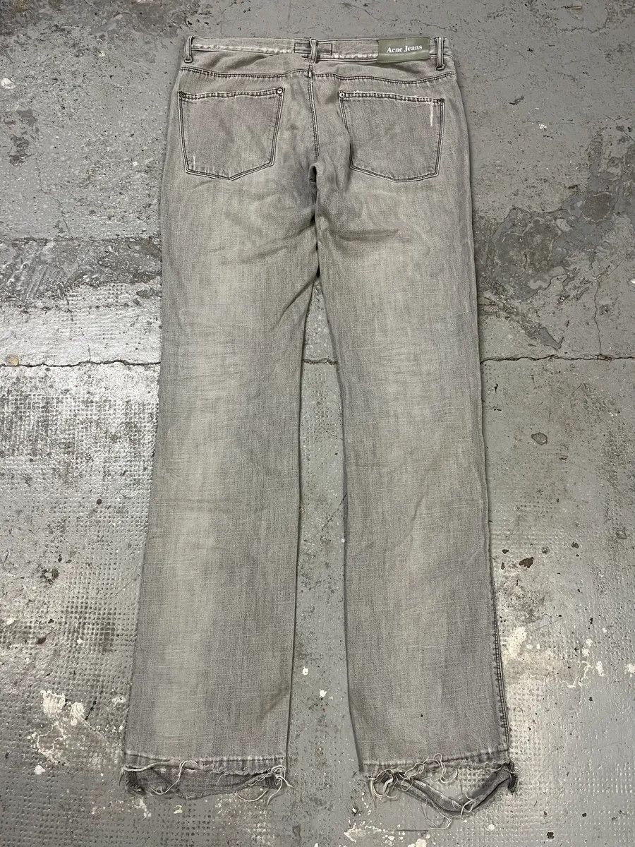 Acne Studios 2000s Acne Studios Max Clay Grey Slim Riped Denim Jeans Size US 32 / EU 48 - 3 Thumbnail
