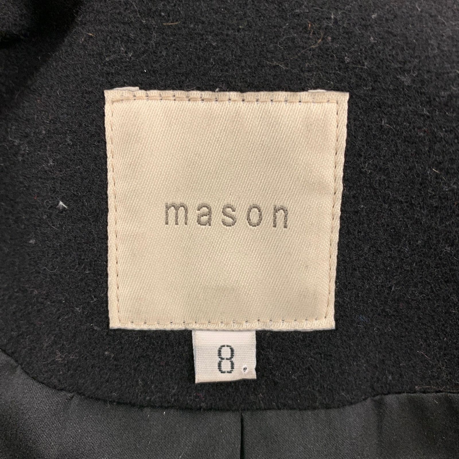 Other MASON Size 8 Black Tan Wool Blend Leopard Zip Up Coat Size M / US 6-8 / IT 42-44 - 5 Thumbnail