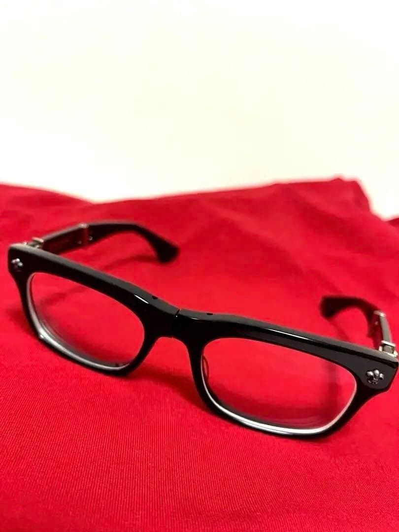 Chrome Hearts CHROME HEARTS DROOLIN Eyeglasses Black 52□20-145 Size ONE SIZE - 1 Thumbnail