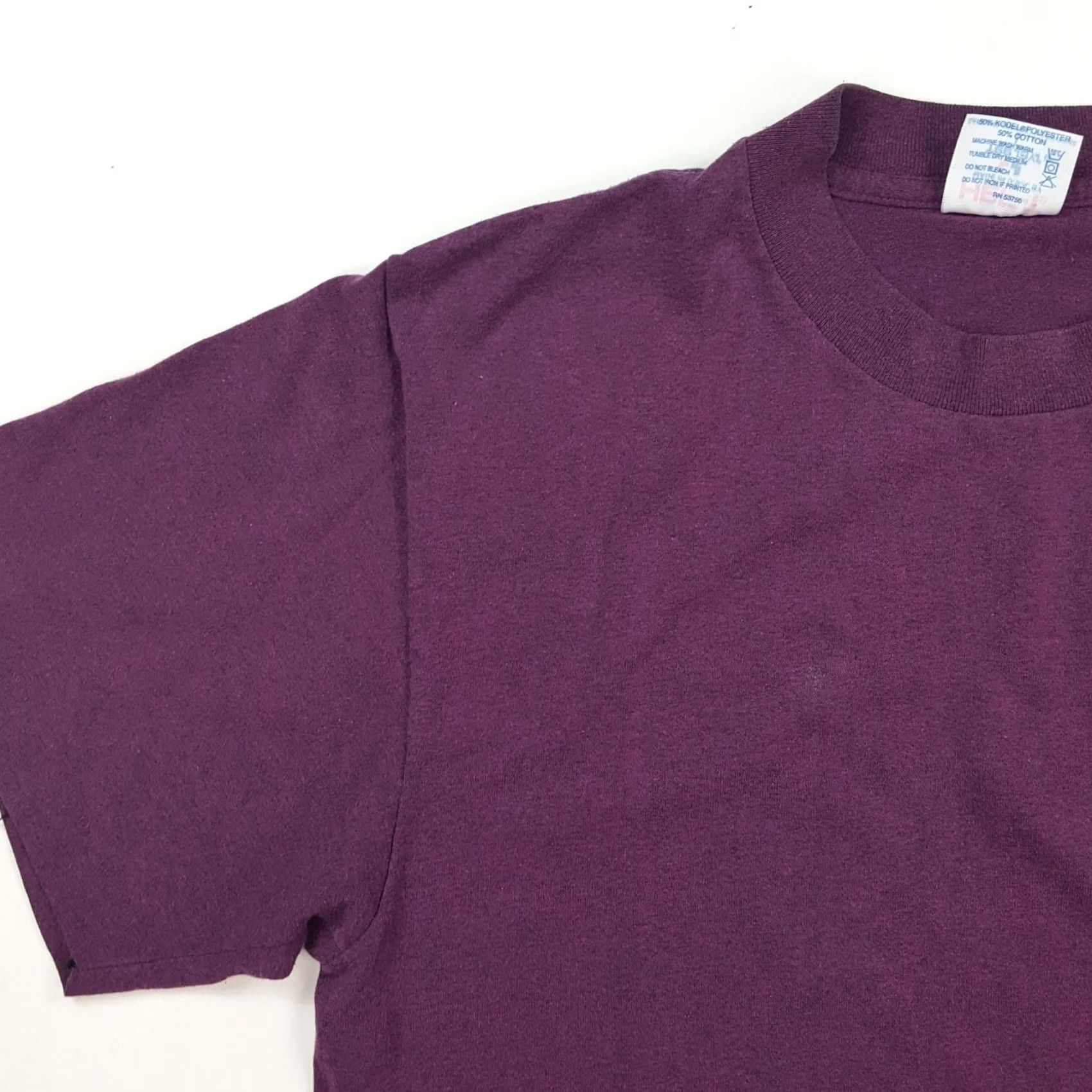 TEE JAYS VINTAGE TeeJays T-Shirt Purple Anchor Marina 90s Embroidered Short Sleeve Crew Neck Size M Mens USA Size US M / EU 48-50 / 2 - 4 Thumbnail