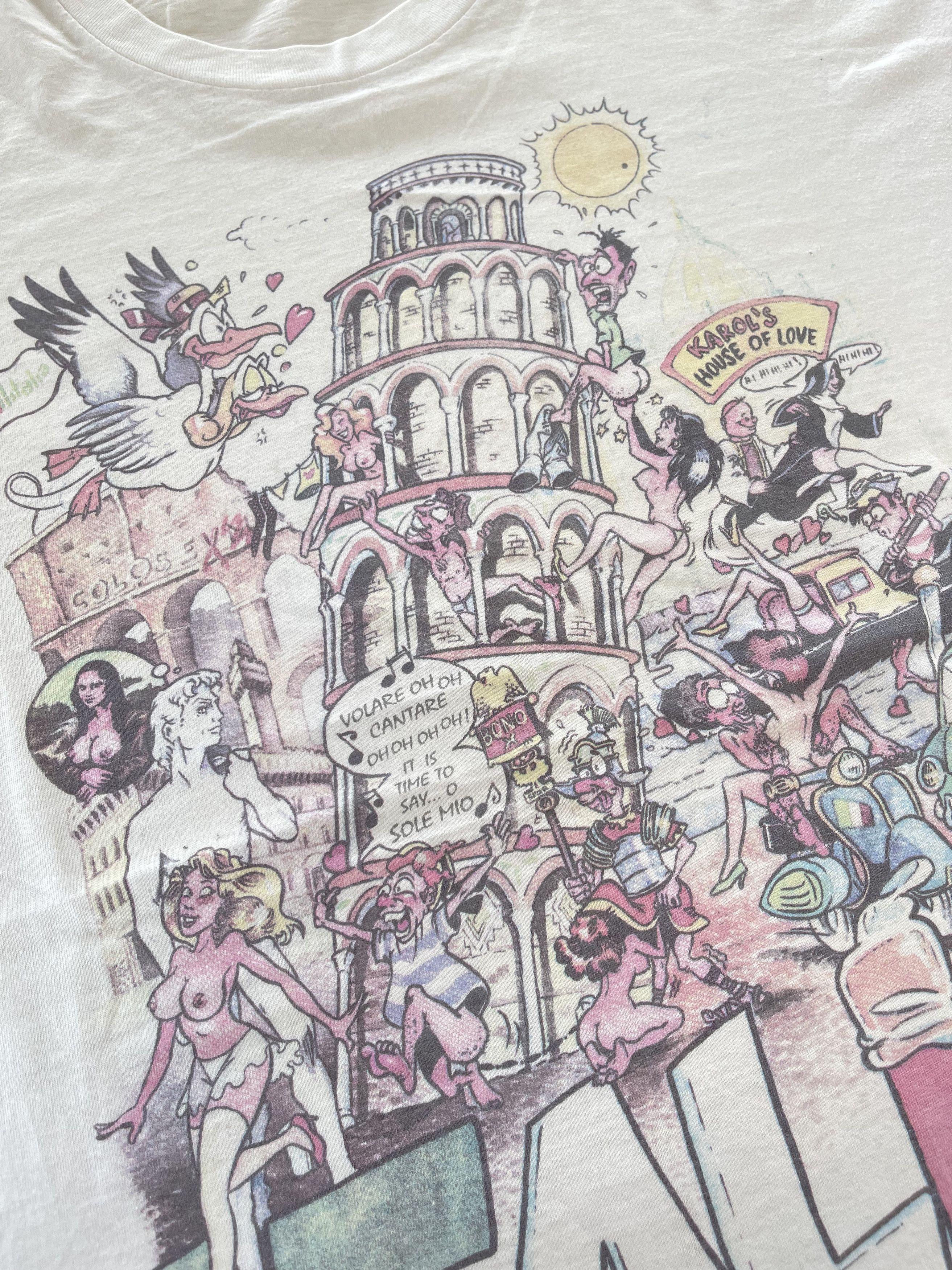 Vintage Vintage Match Line Parody 18+ ITALY Tee Size US L / EU 52-54 / 3 - 4 Thumbnail