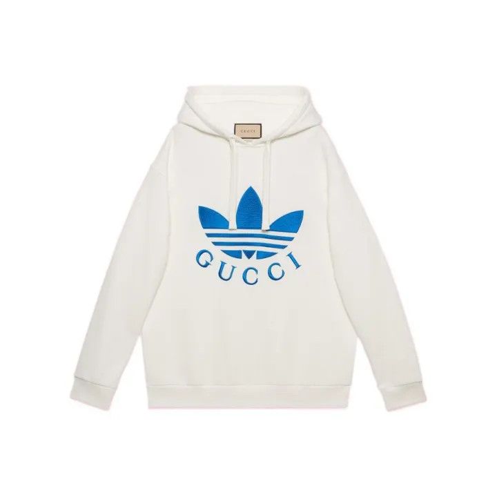 Gucci Gucci x Adidas White Logo Hoodie Size US M / EU 48-50 / 2 - 1 Thumbnail