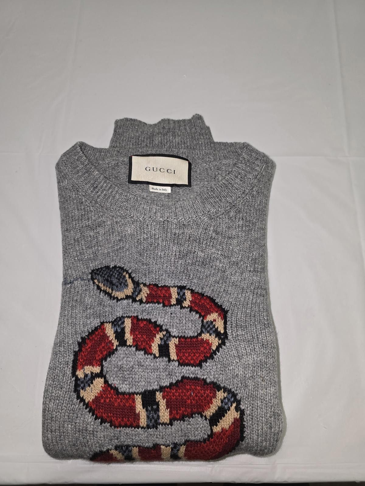 Gucci Gucci Wool Snake & Lightning Bolt Crewneck Sweater Unisex Size US M / EU 48-50 / 2 - 2 Thumbnail