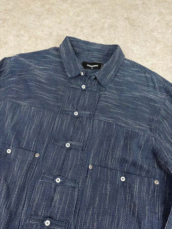 Dsquared2 AW2016 Dsquared2 Navy Chinese Officer Shirt Size US L / EU 52-54 / 3 - 5 Thumbnail