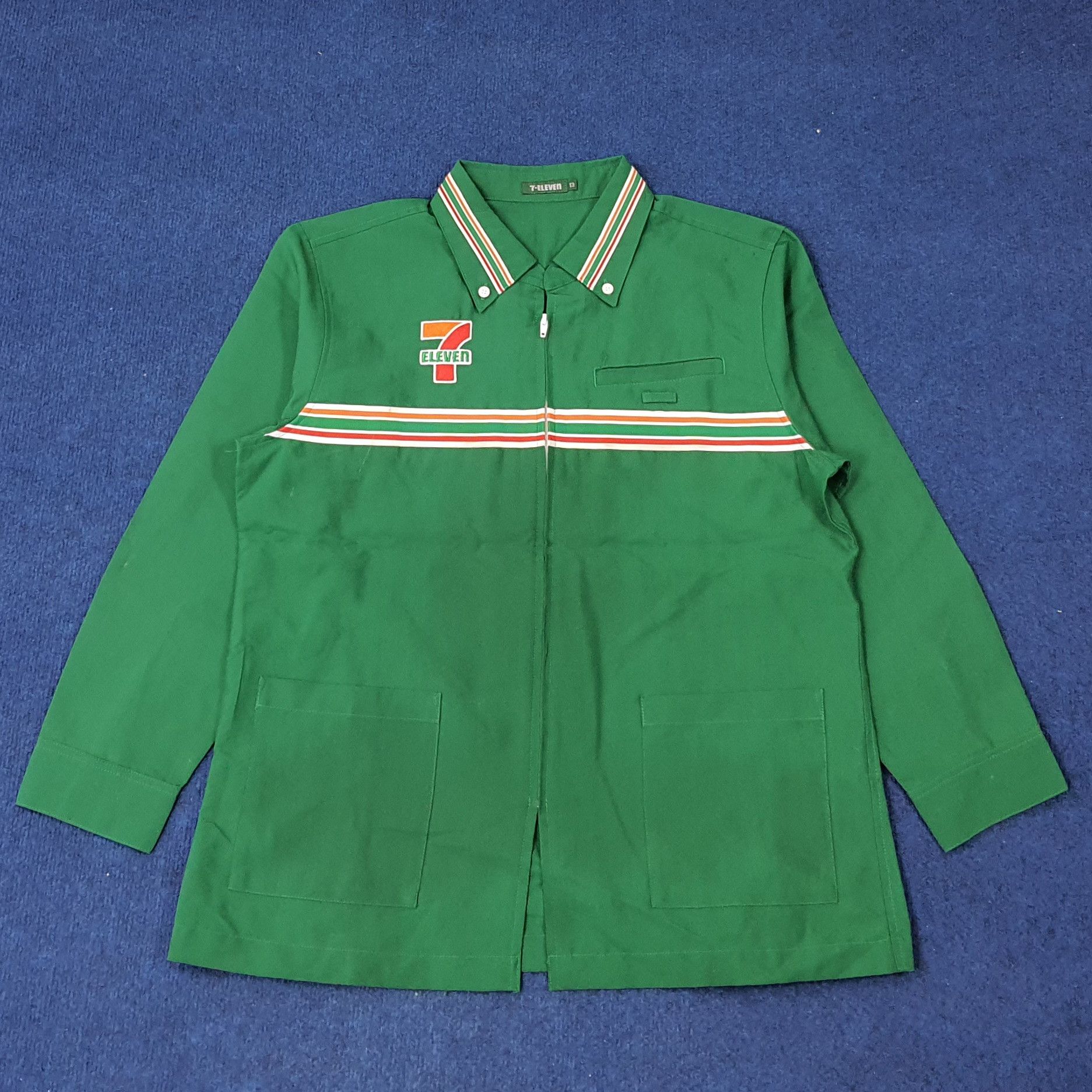 Japanese Brand × Vintage Vintage 7 Eleven Japan Workwear Staff Uniform Jacket C219N23 Size US M / EU 48-50 / 2 - 3 Thumbnail