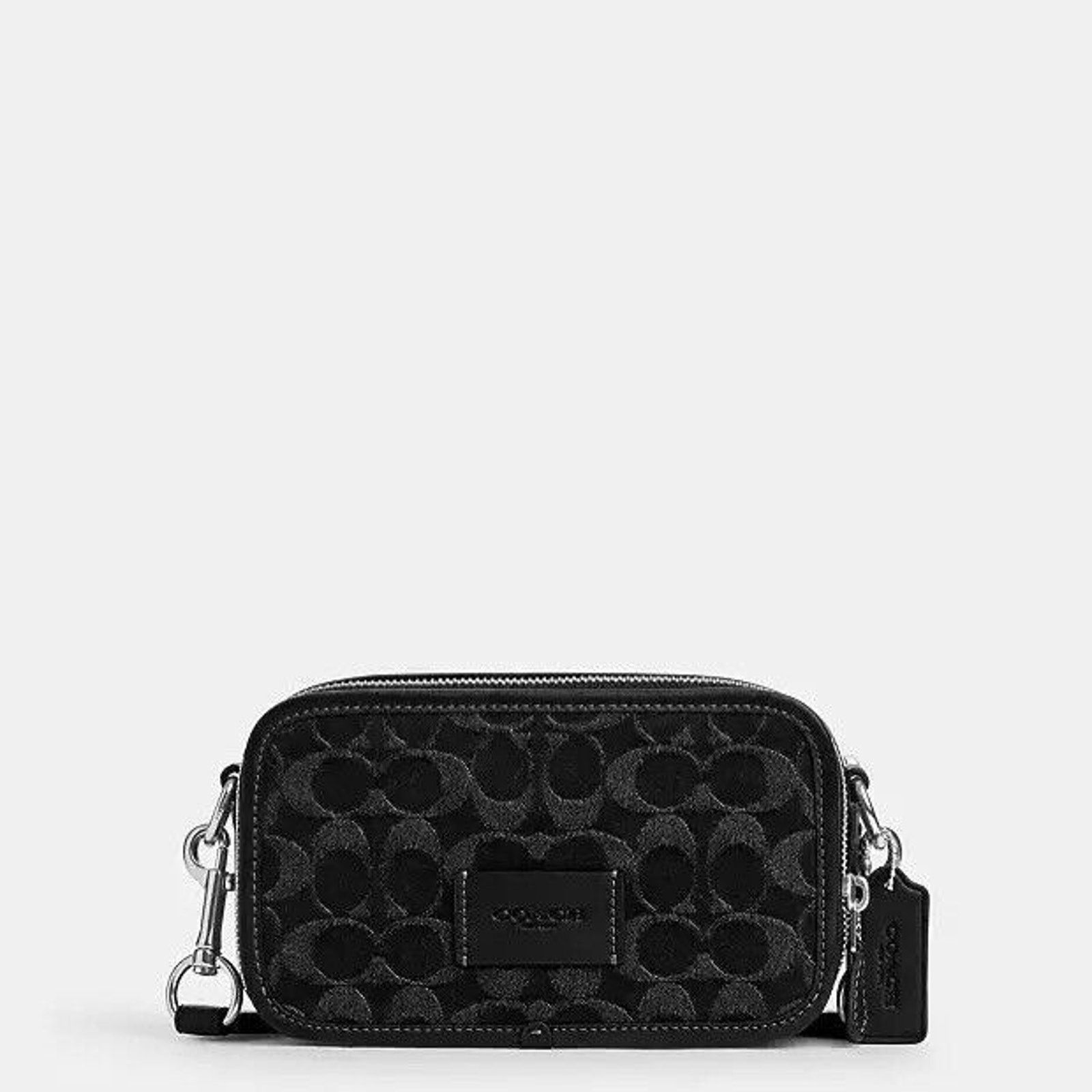 Coach NWT COACH Wyatt Crossbody Bag Signature Denim Black CAJ35 Size ONE SIZE - 5 Thumbnail