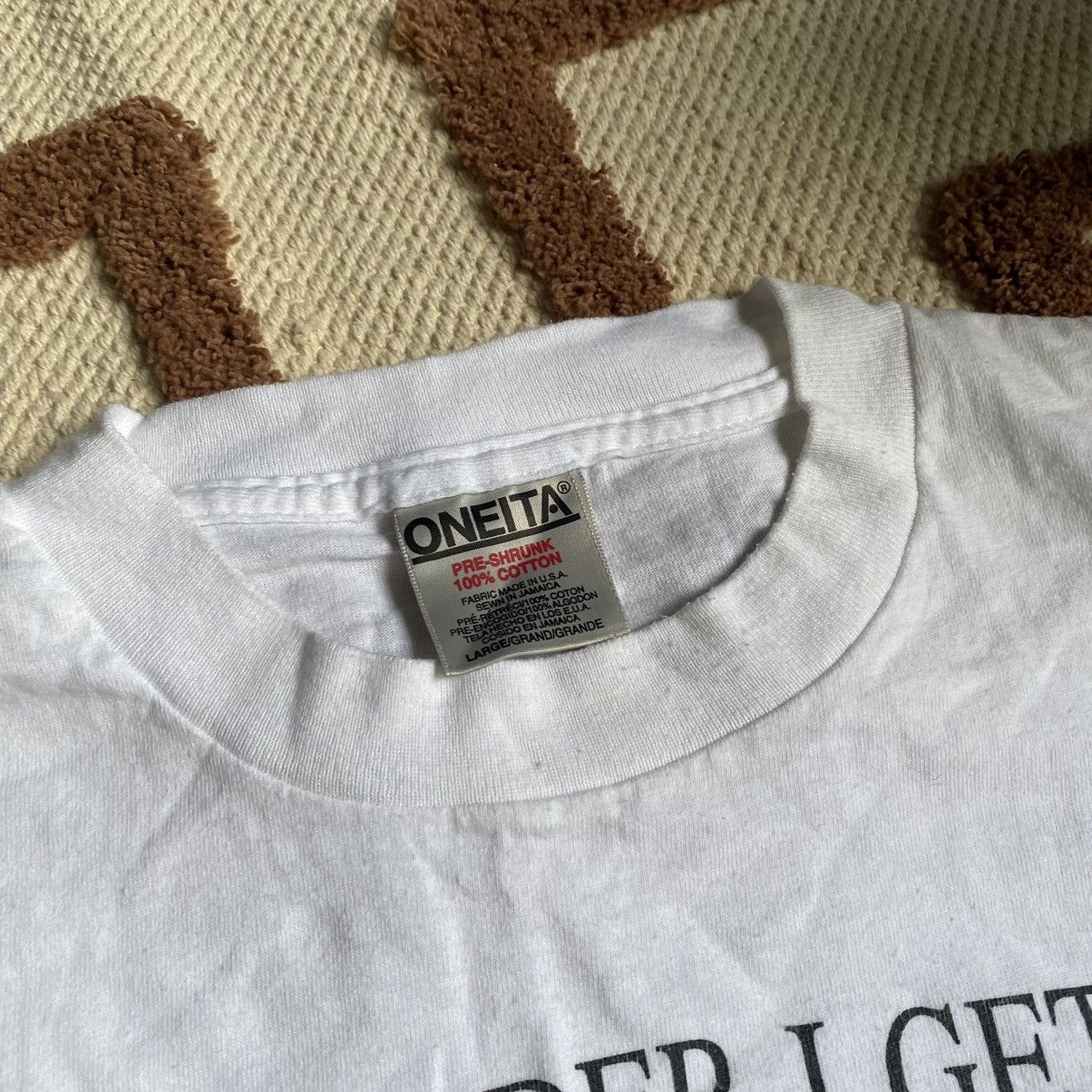 Vintage VINTAGE MOENCH ART 1992 PLAYING GOLF ONEITA USA T SHIRT Size US L / EU 52-54 / 3 - 4 Thumbnail