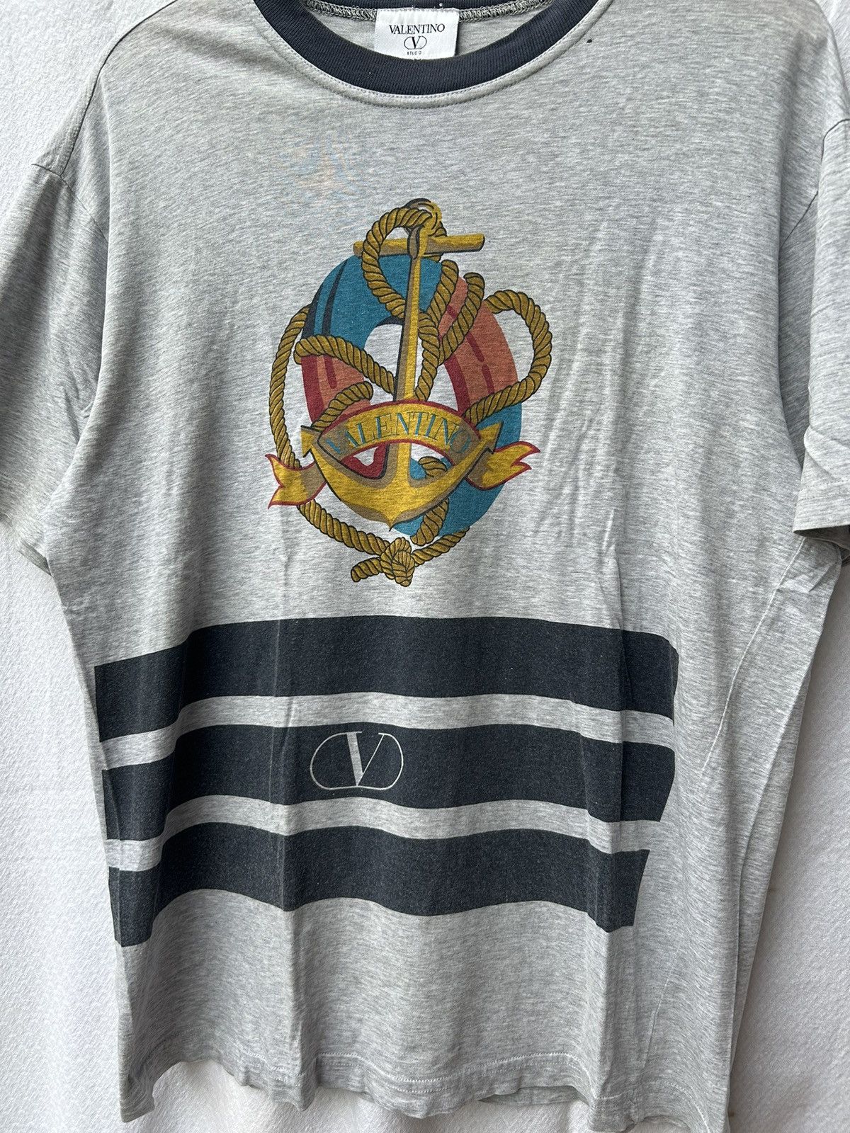 Valentino × Vintage Valentino anchor tee Size US L / EU 52-54 / 3 - 4 Thumbnail