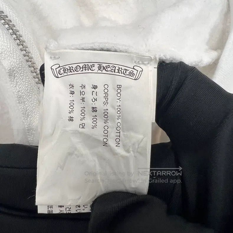 Chrome Hearts CHROME HEARTS Size M White scroll flag printed zipper hoode Size US M / EU 48-50 / 2 - 4 Thumbnail