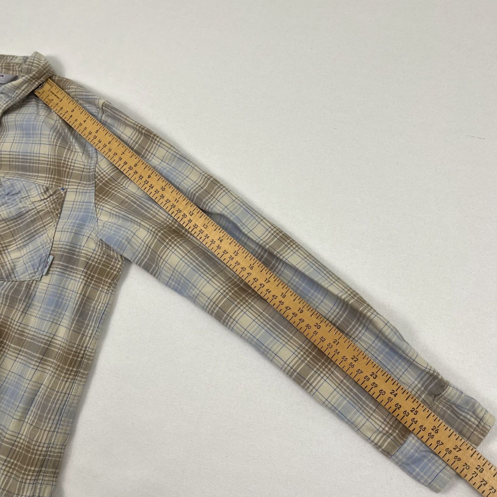 Vintage Stio Dovetail Shirt Womens Medium Brown Blue Plaid Organic Cotton Button Up Hike Size M / US 6-8 / IT 42-44 - 6 Thumbnail