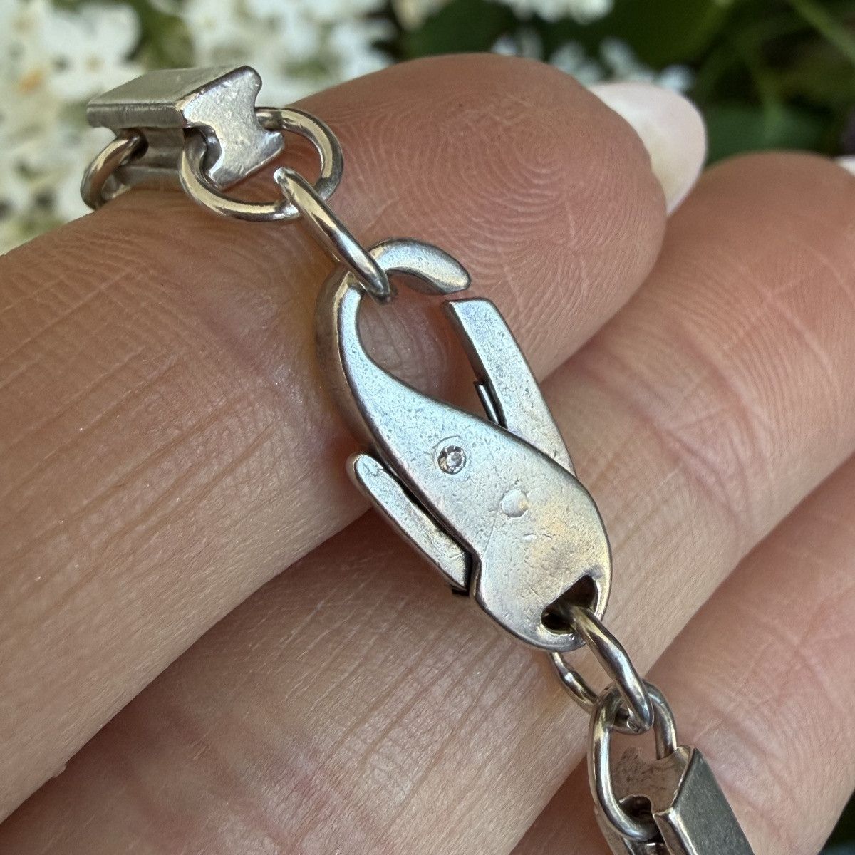 Sterling Silver Heavy Vintage 925 Sterling Silver Bar Link Men's Chain Size ONE SIZE - 7 Thumbnail
