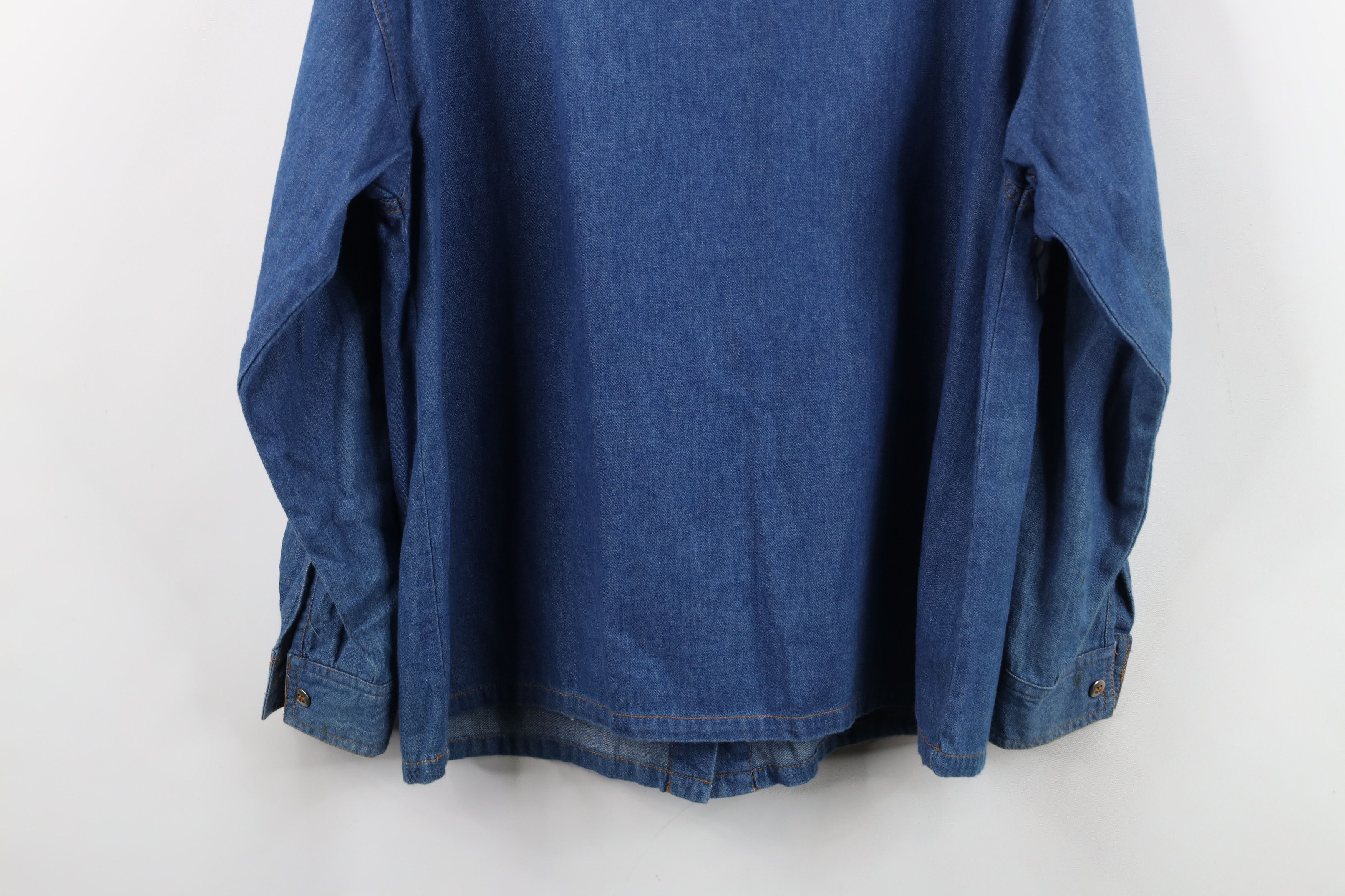 Vintage Vintage 90s Streetwear Bear Denim Jean Button Shirt Size M / US 6-8 / IT 42-44 - 15 Thumbnail