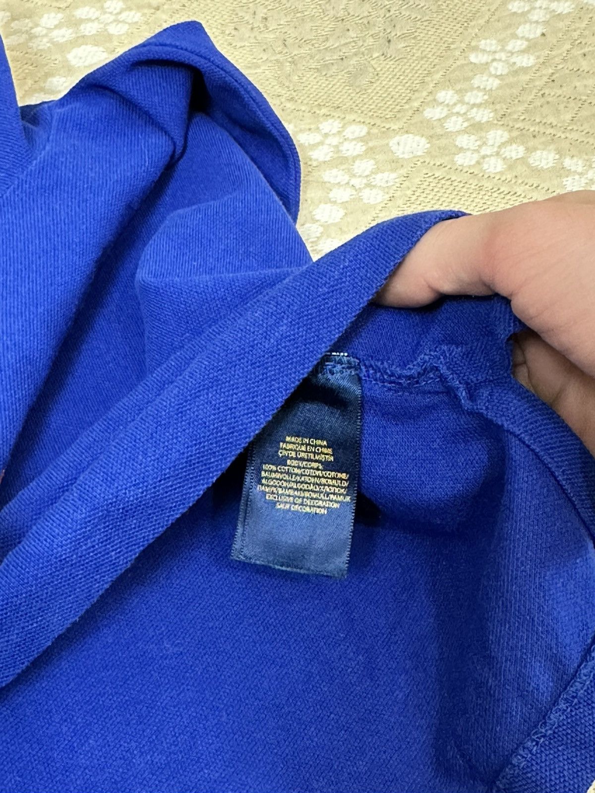 Ralph Lauren 🔥 Y2K Ralph Lauren Blue Big Logo Polo T Shirt Chief Keef Size US XS / EU 42 / 0 - 6 Thumbnail
