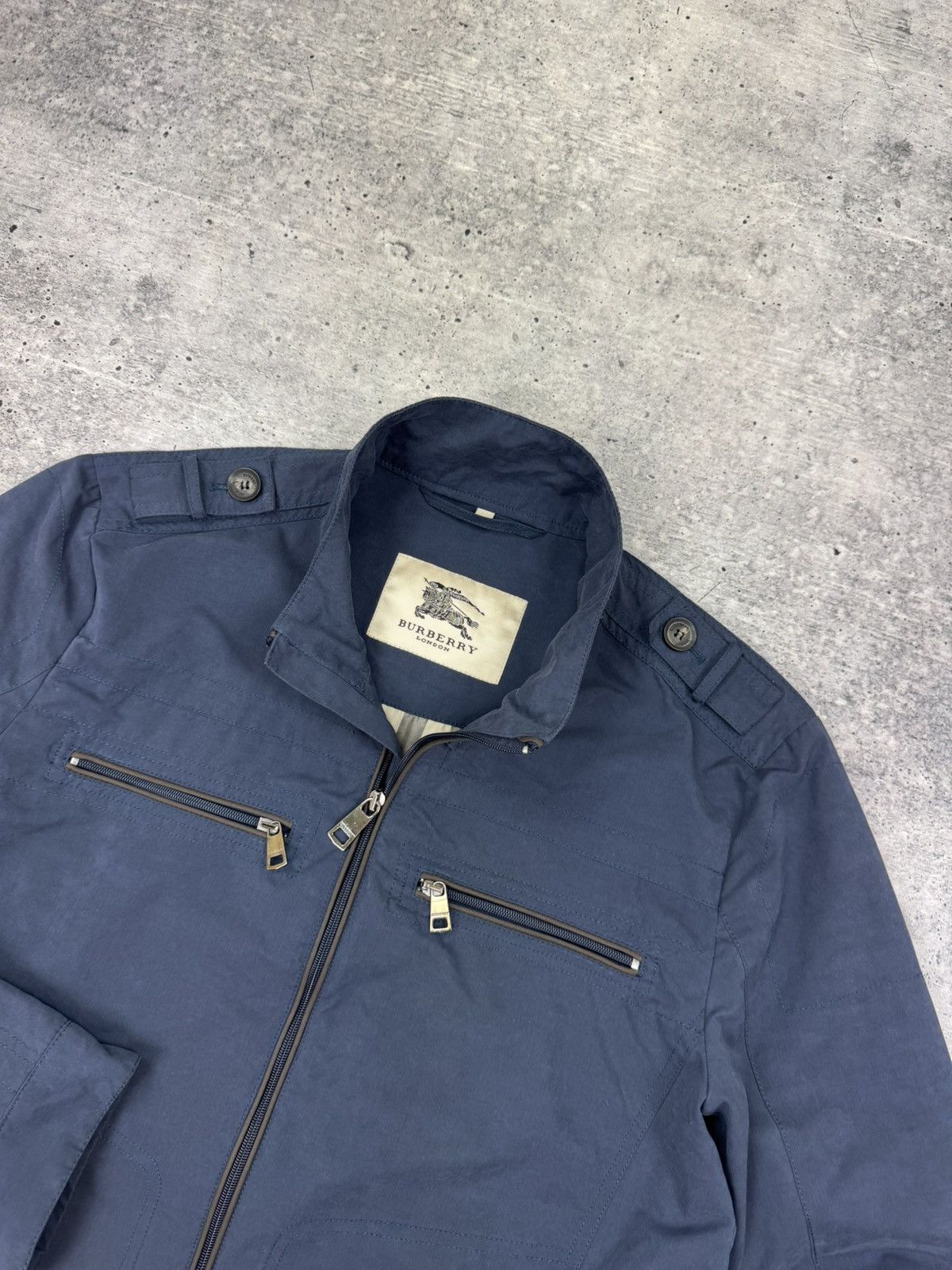 Burberry Burberry London Blue Nylon Jacket Multipocket Bomber Men L Size US L / EU 52-54 / 3 - 7 Thumbnail