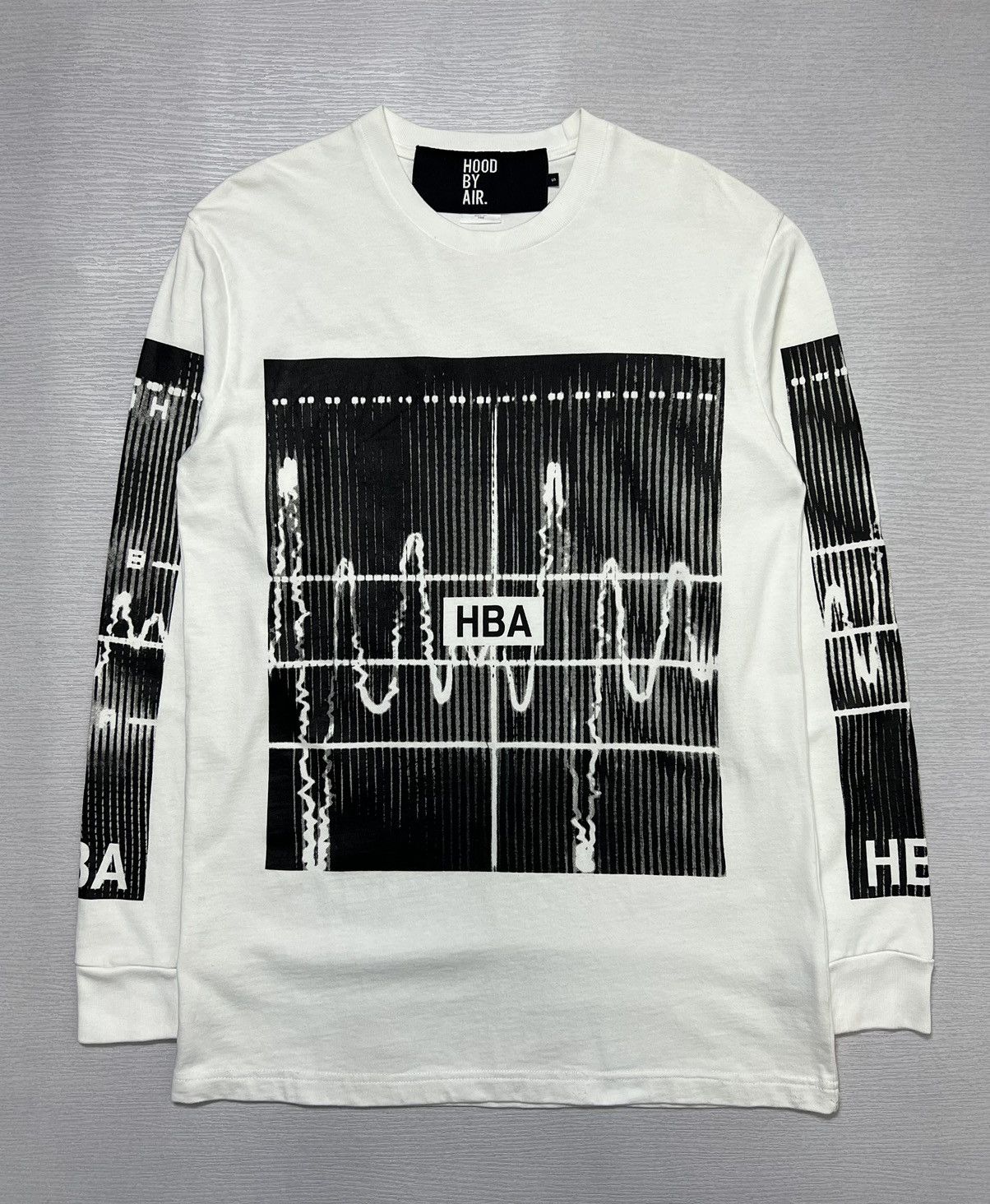 image of Hood By Air - Heartbeat Long Sleeve in White, Men's (Size Small)