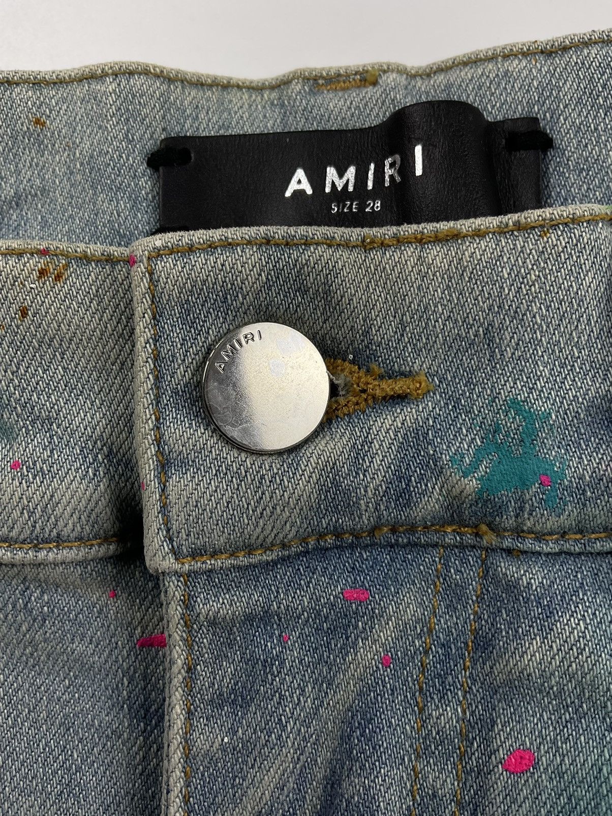 Amiri Amiri S/S'19 Distressed Paint Splatter Denim Pants Size US 28 / EU 44 - 9 Thumbnail