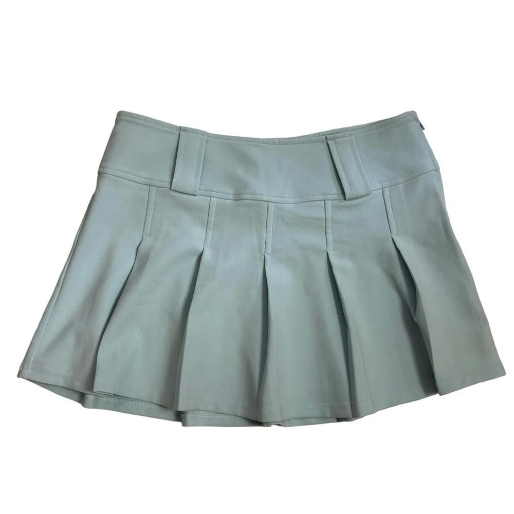 Designer I.AM.GIA. I Light Blue Pleated Mini Skirt Medium Size 32" / US 10 / IT 46 - 2 Thumbnail