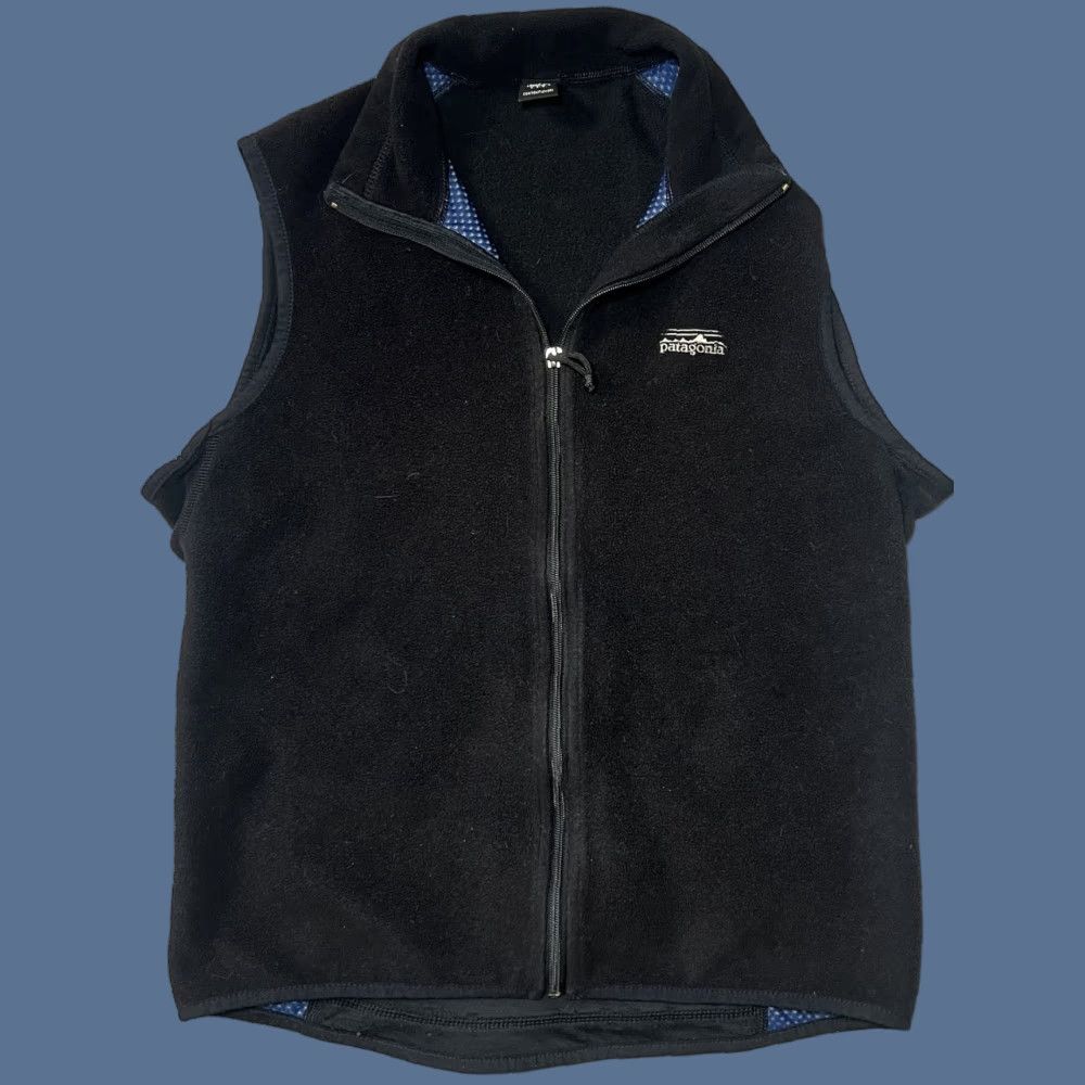 Patagonia VINTAGE Patagonia Flyer USA Cycling Vest Mens S Black Windbreaker Vest / Regular Fit / Zip Pockets / Fleece Lining Size US S / EU 44-46 / 1 - 1 Thumbnail