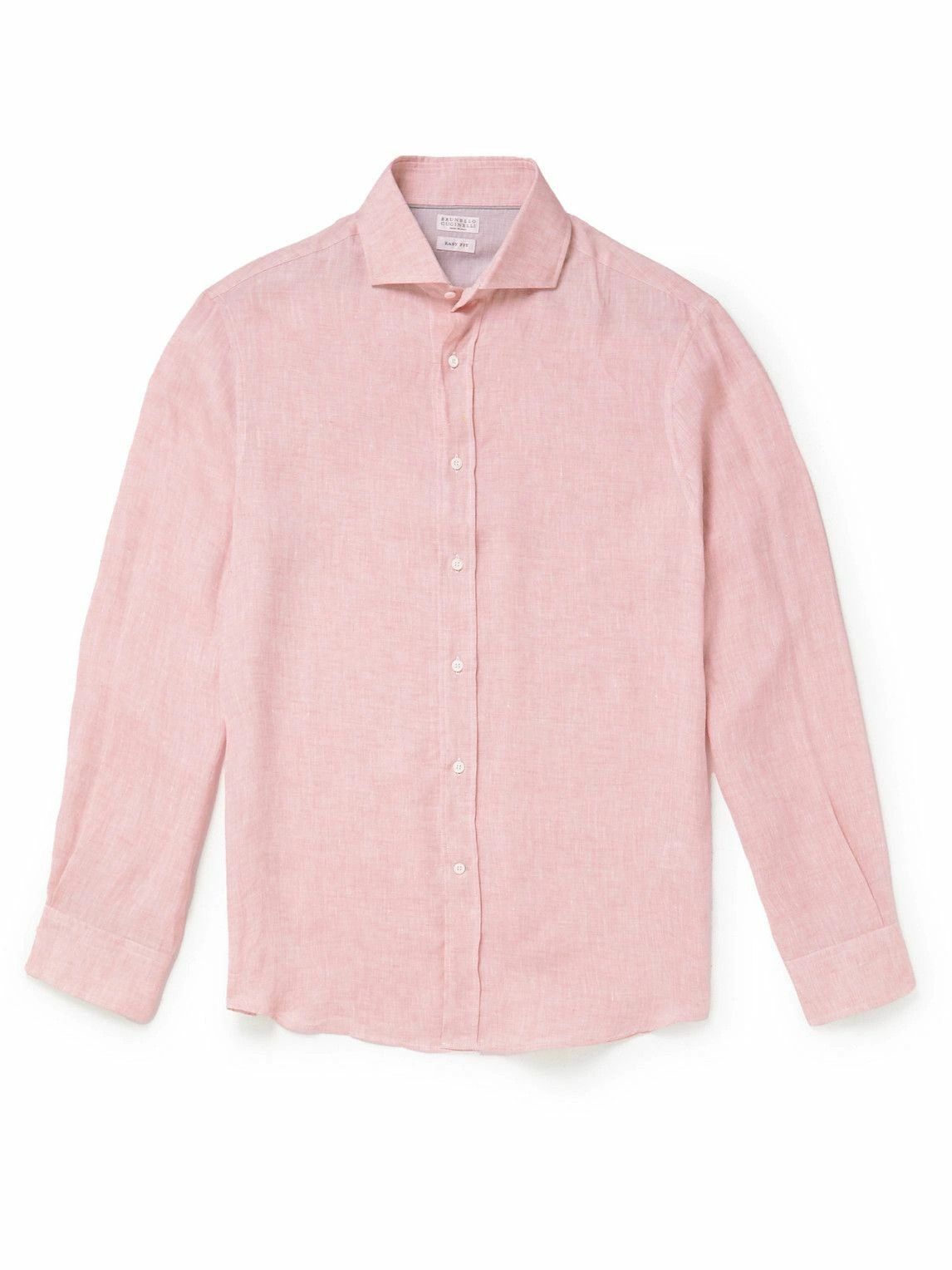 Image of Brunello Cucinelli O1W1Db10424 Shirts In Pink, Men's (Size XL)