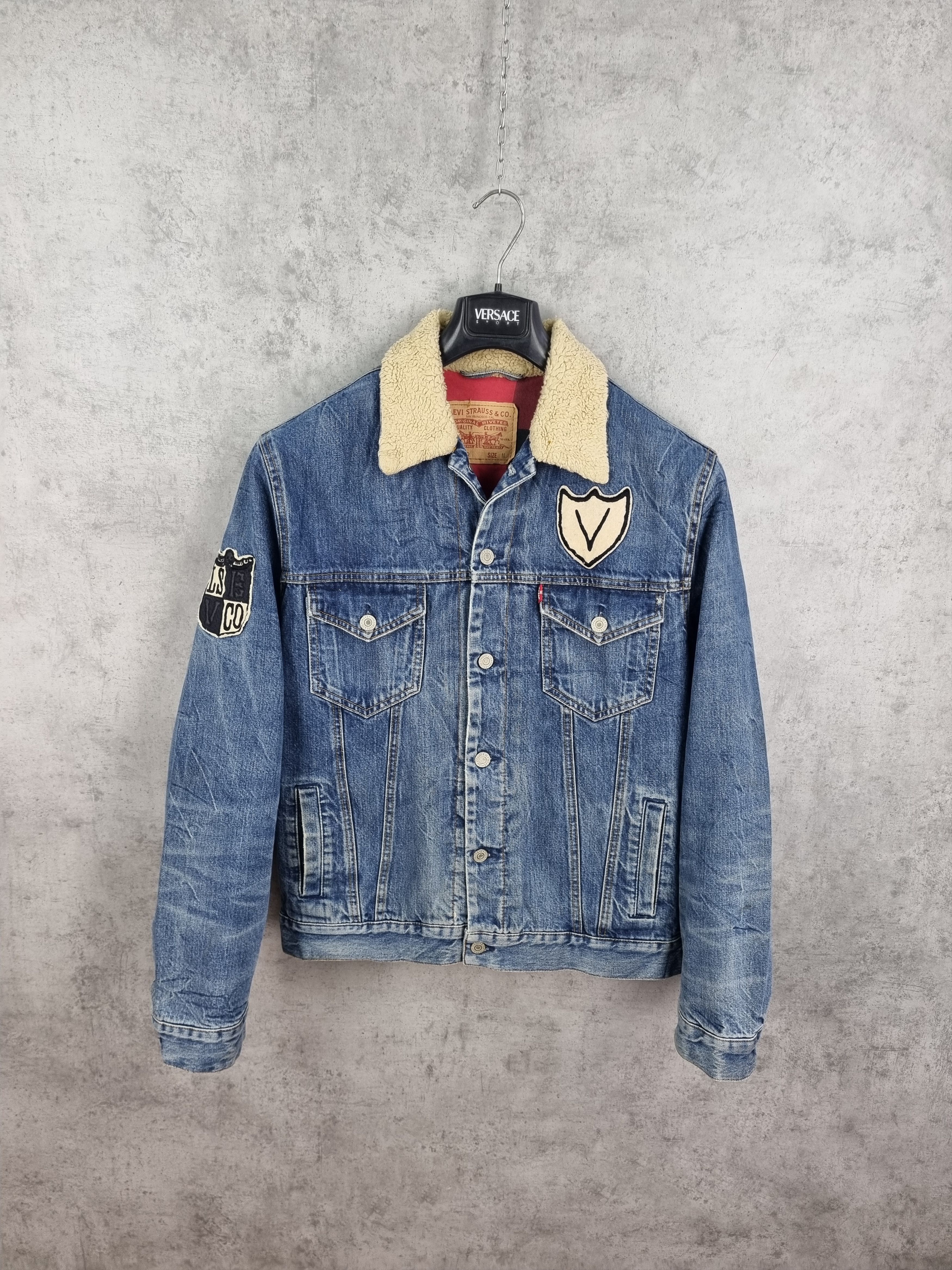 Levi's × Levi's Vintage Clothing × Vintage Distressed Faded Dirty Levi's Plaid Inside Sherpa Collar Size US M / EU 48-50 / 2 - 22 Thumbnail