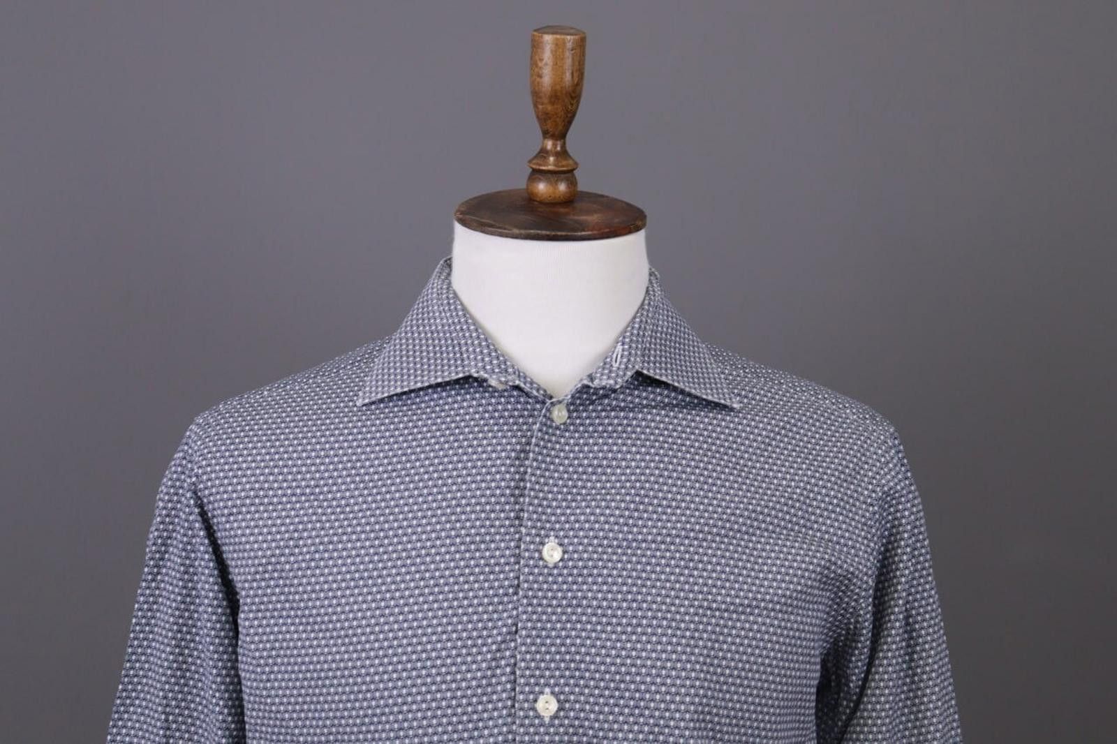 Eton Eton Slim Fit Luxury Printed Poplin Dress Shirt Size 42 16.5 Size US M / EU 48-50 / 2 - 5 Thumbnail