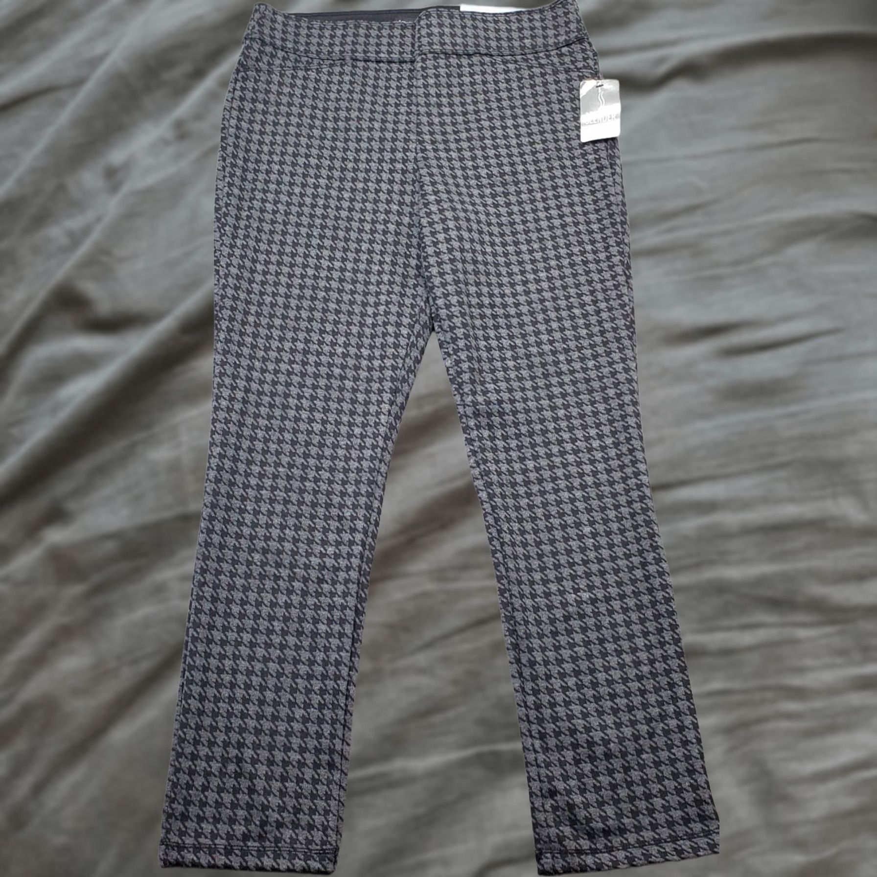 Liz Claiborne Liz Claiborne Career Emma Classic Ankle Pants Womens S Multi Houndstooth Pull On Size 28" / US 6 / IT 42 - 1 Thumbnail