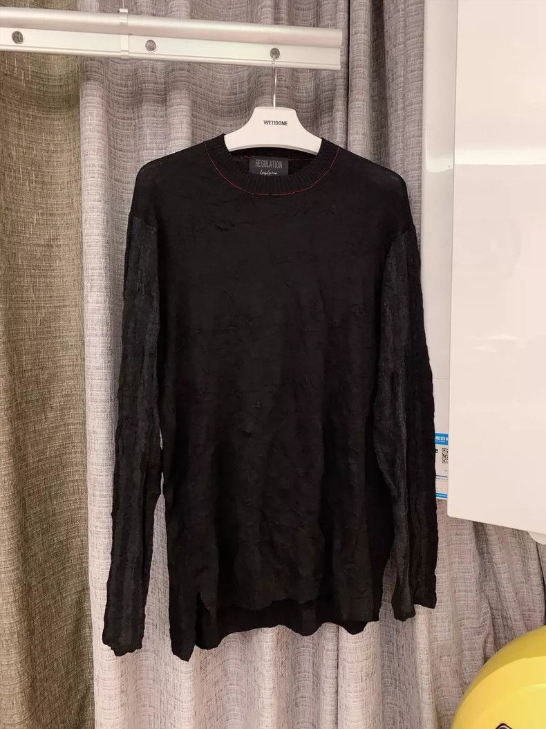 Yohji Yamamoto Yohji Yamamoto Pleated Knit Cardigan sweater Size US L / EU 52-54 / 3 - 1 Thumbnail