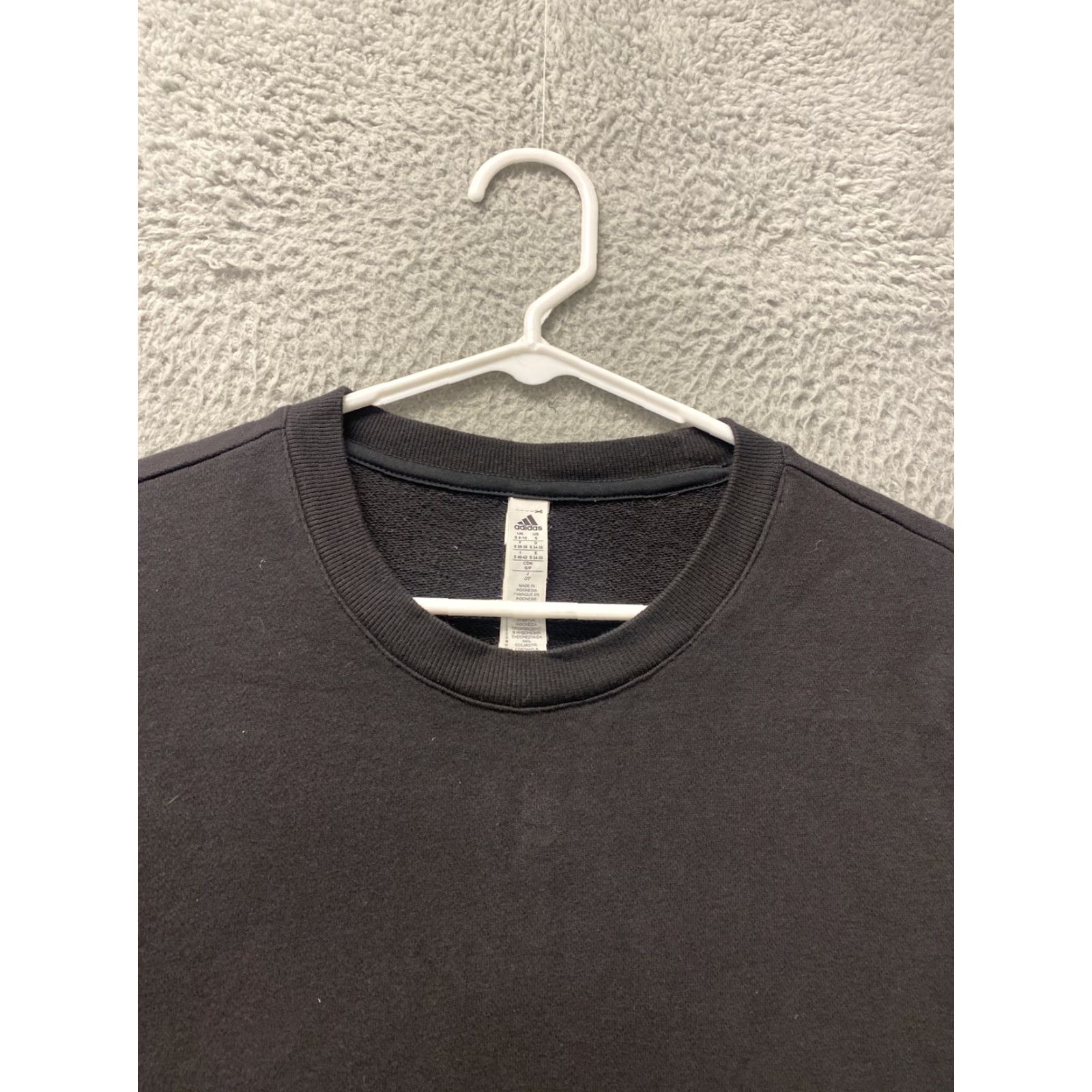 Adidas Adidas Sweater Women's S Black Pullover Crew Neck Sweatshirt Knit Raglan Sleeve Classic Logo Crew Neck Casual Knit Pullover 1069 Size S / US 4 / IT 40 - 3 Thumbnail