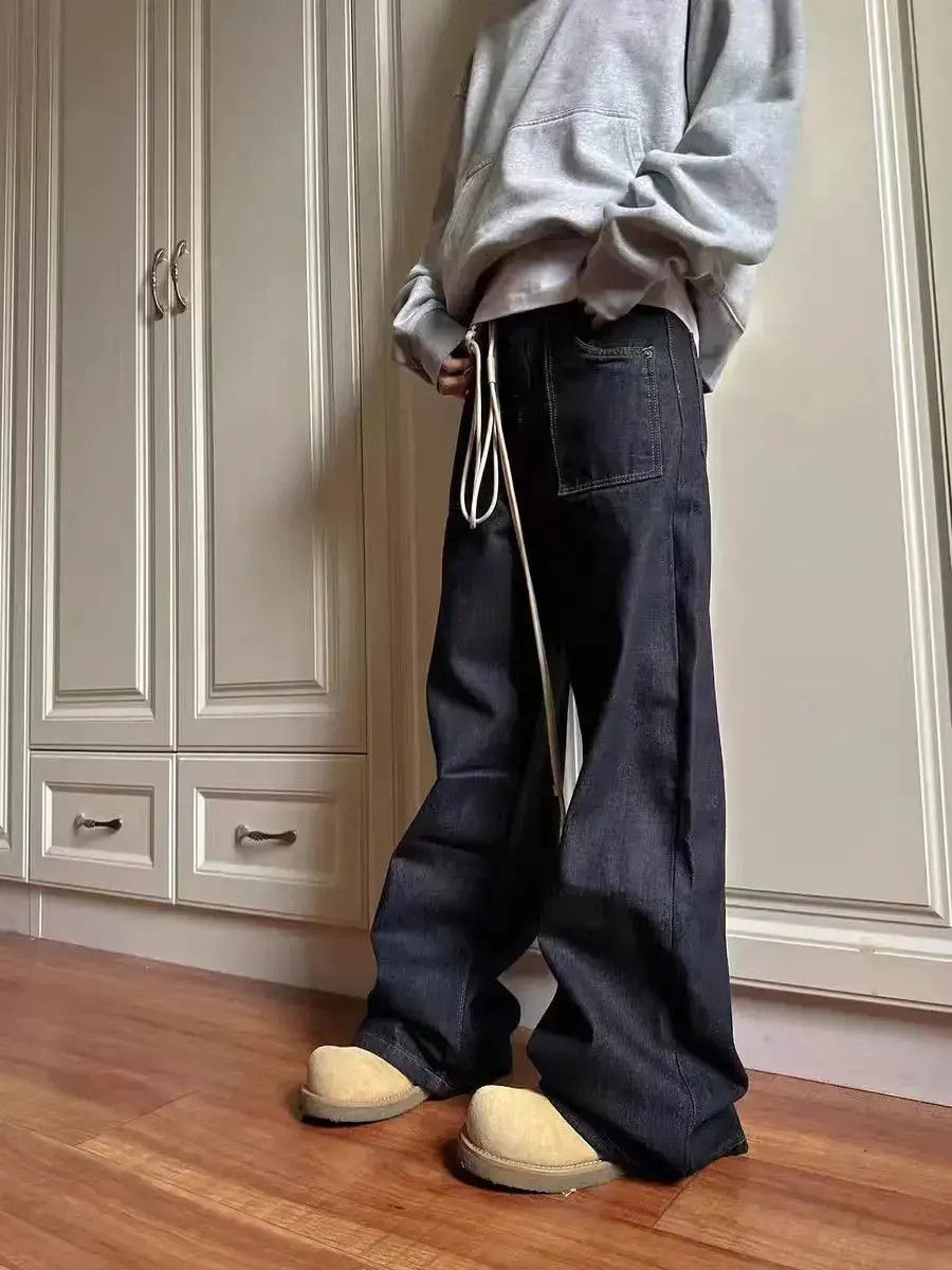 Japanese Brand Vintage washed black Y2K straight leg baggy jeans Size US 32 / EU 48 - 1 Thumbnail