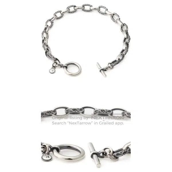 AQUA AQUA SILVER Chain Bracelet with Floral Engraving. Size ONE SIZE - 9 Thumbnail