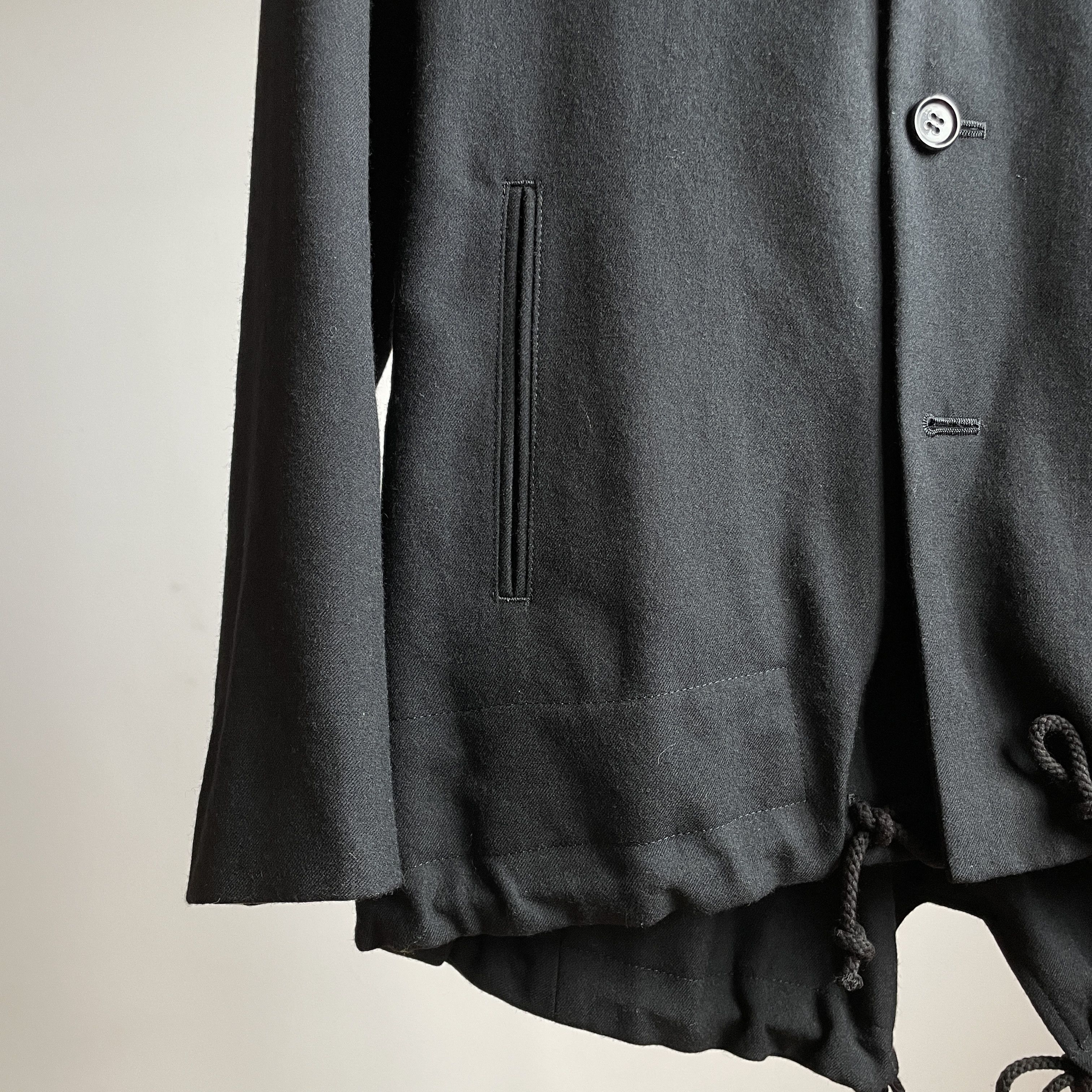 Yohji Yamamoto Y's Yohji Yamamoto AW 2010 Womens Drawstring Hem Wool Blazer Size M / US 6-8 / IT 42-44 - 6 Thumbnail