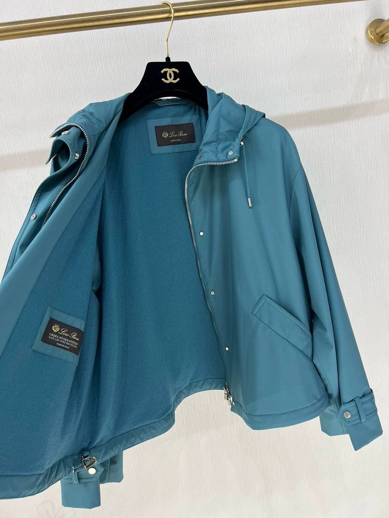 Loro Piana LORO PIANA Lake blue windproof hooded cashmere lined jacke Size XXS / US 00 / IT 34 - 6 Thumbnail