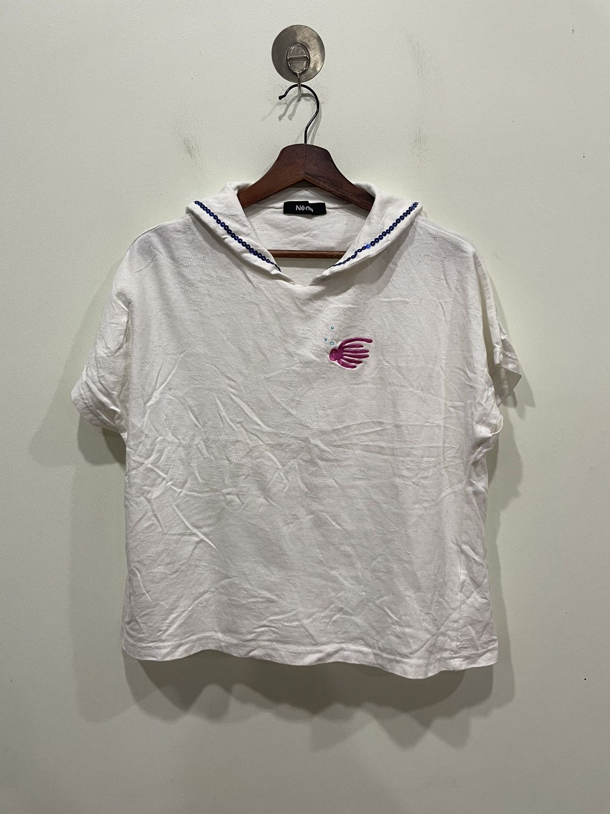 Ne-Net Ne-net White Crewneck Blouse Size M / US 6-8 / IT 42-44 - 1 Thumbnail