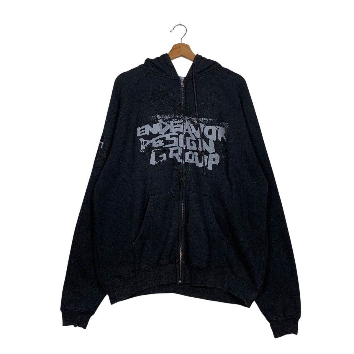 Japanese Brand ENDEAVOR Design Group Big Logo Zipper Hoodies #1725-C76 Size US L / EU 52-54 / 3 - 1 Thumbnail