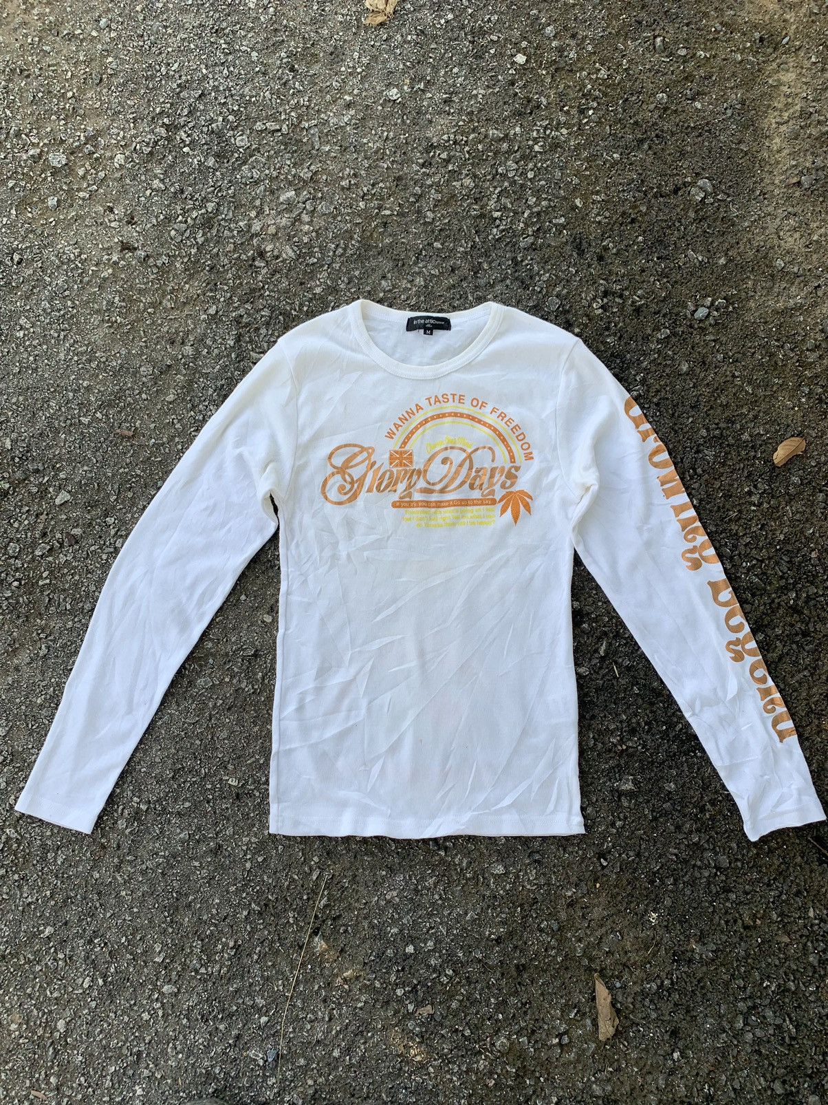 In The Attic × Japanese Brand Japanese Brand In The Attic Homme Glory Days White Shirt Size M / US 6-8 / IT 42-44 - 2 Thumbnail