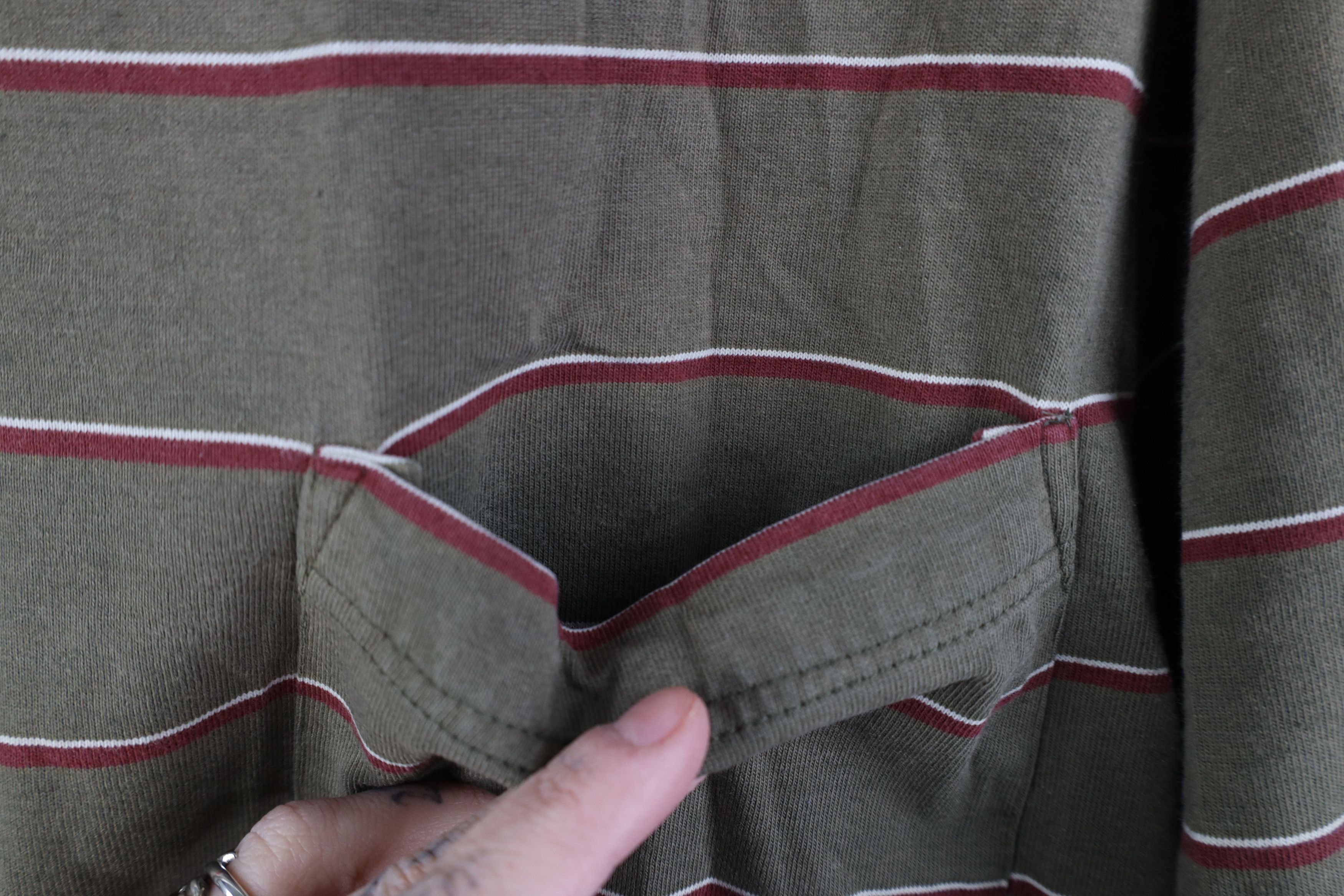 Vintage Vintage 90s Streetwear Striped Pocket Short Sleeve T-Shirt Size US XL / EU 56 / 4 - 4 Thumbnail