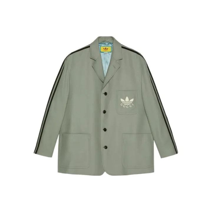 Gucci Gucci x Adidas Logo Print Long Sleeve Jacket Size US L / EU 52-54 / 3 - 1 Thumbnail