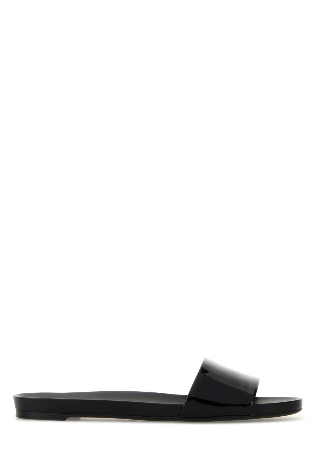 Prada Black Leather Slippers Size US 7 / IT 37 - 1 Thumbnail