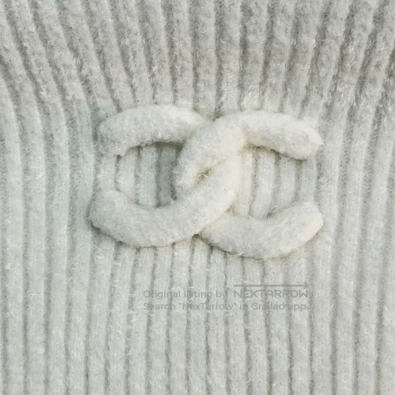 Chanel Chanel White three-dimensional logo elastic high-neck swea Size XS / US 0-2 / IT 36-38 - 8 Thumbnail