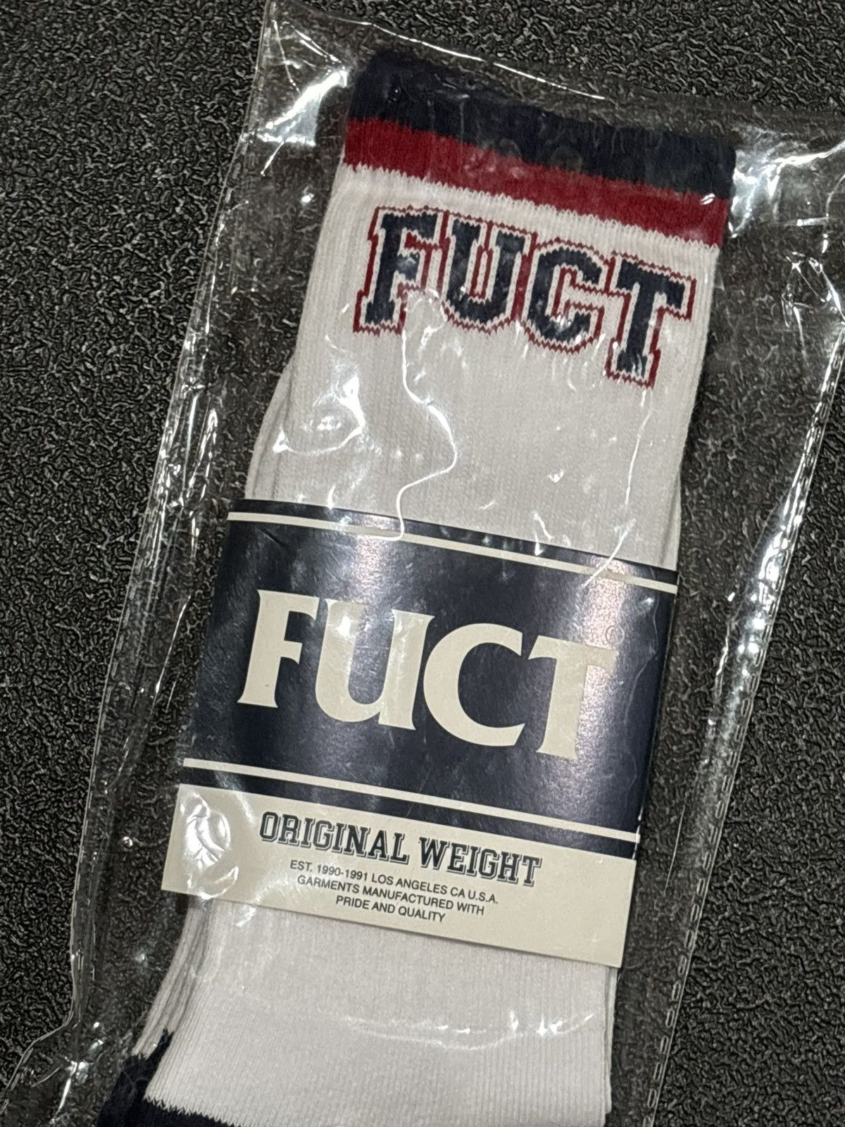 FUCT FUCT ACADEMY LOGO SOCKS IN WHITE (OS) Size ONE SIZE - 1 Preview