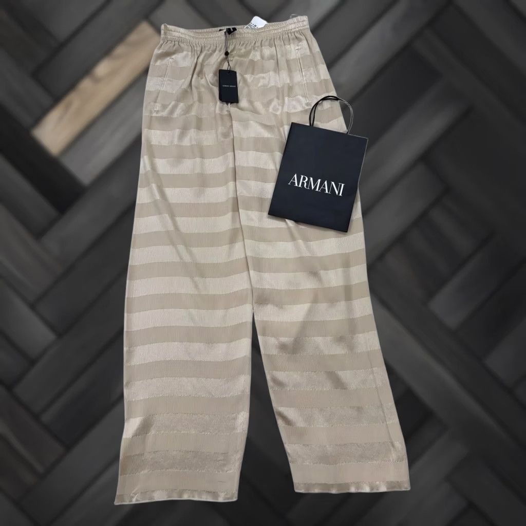Giorgio Armani Giorgio Armani Men's Beige Cotton Drawstring Pants IT46 BNWT Shirt? (adjusted) Size 32" / US 10 / IT 46 - 1 Thumbnail