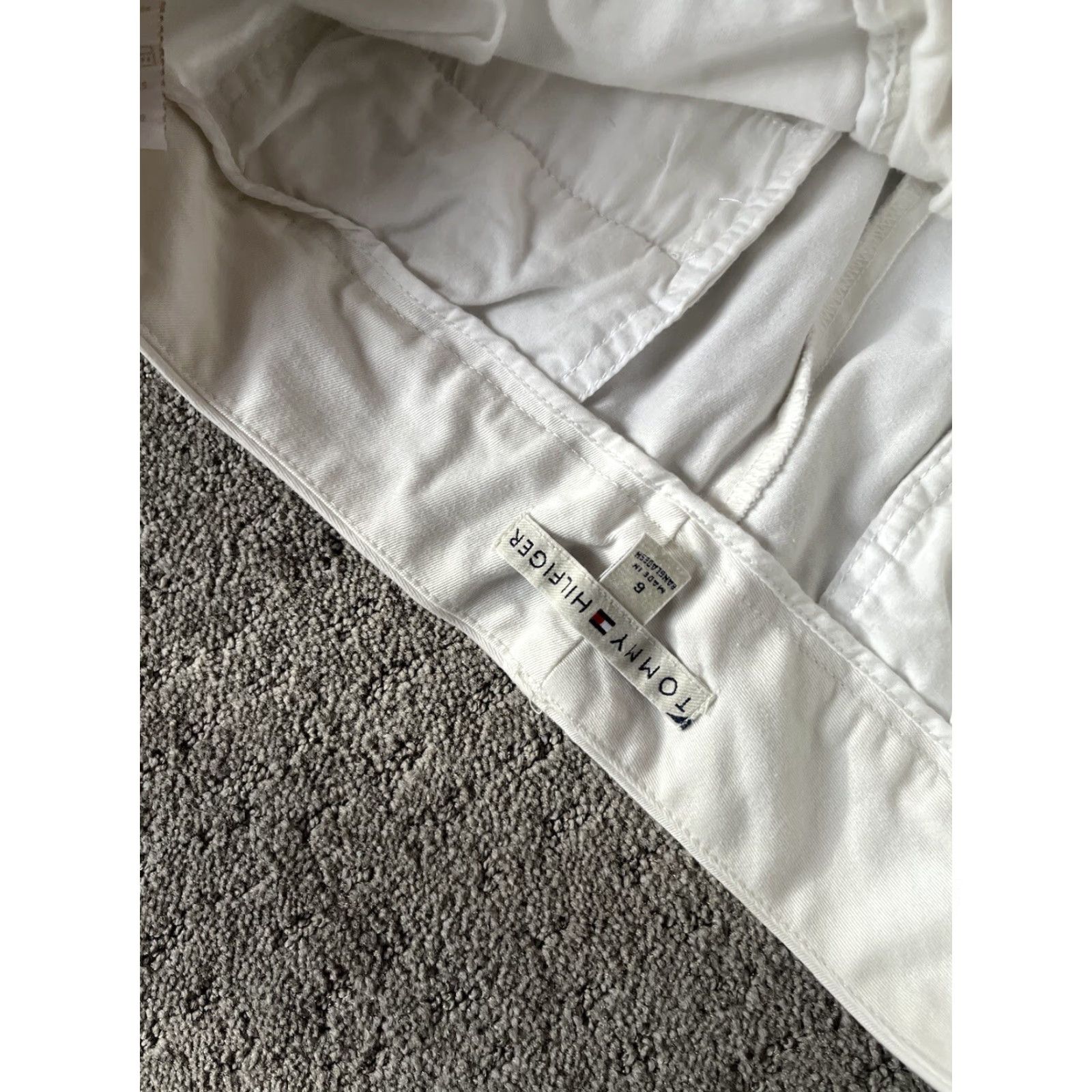 Tommy Hilfiger Tommy Hilfiger Women's Cropped Pants Size 6 White Mid Rise Casual Tapered Beach Bohemian Size 28" / US 6 / IT 42 - 5 Thumbnail