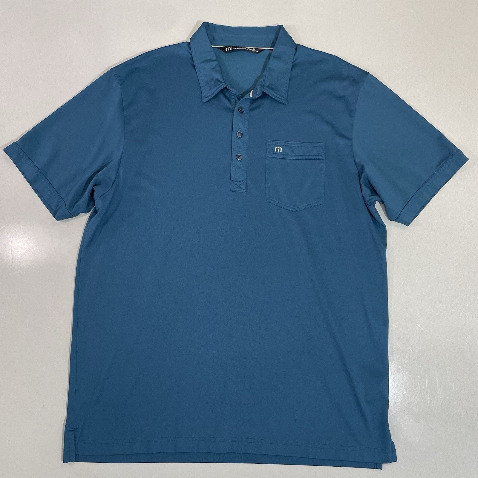 TravisMathew Travis Mathew Langley Men’s XL Short Sleeve Golf Polo Blue Size US XL / EU 56 / 4 - 1 Thumbnail