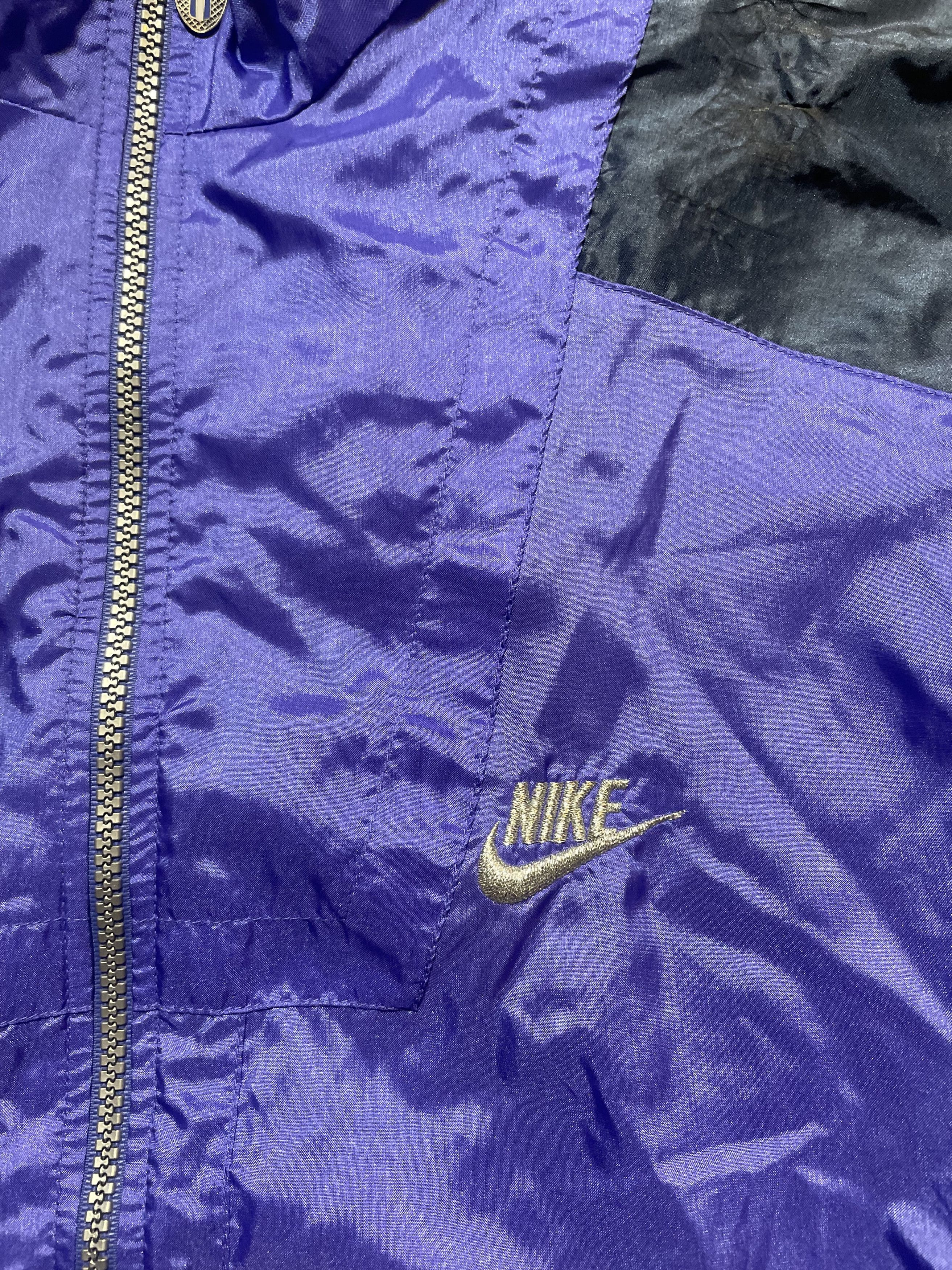 Nike Nike Vintage Windbreaker Purple Black White 90s Size US XL / EU 56 / 4 - 6 Thumbnail
