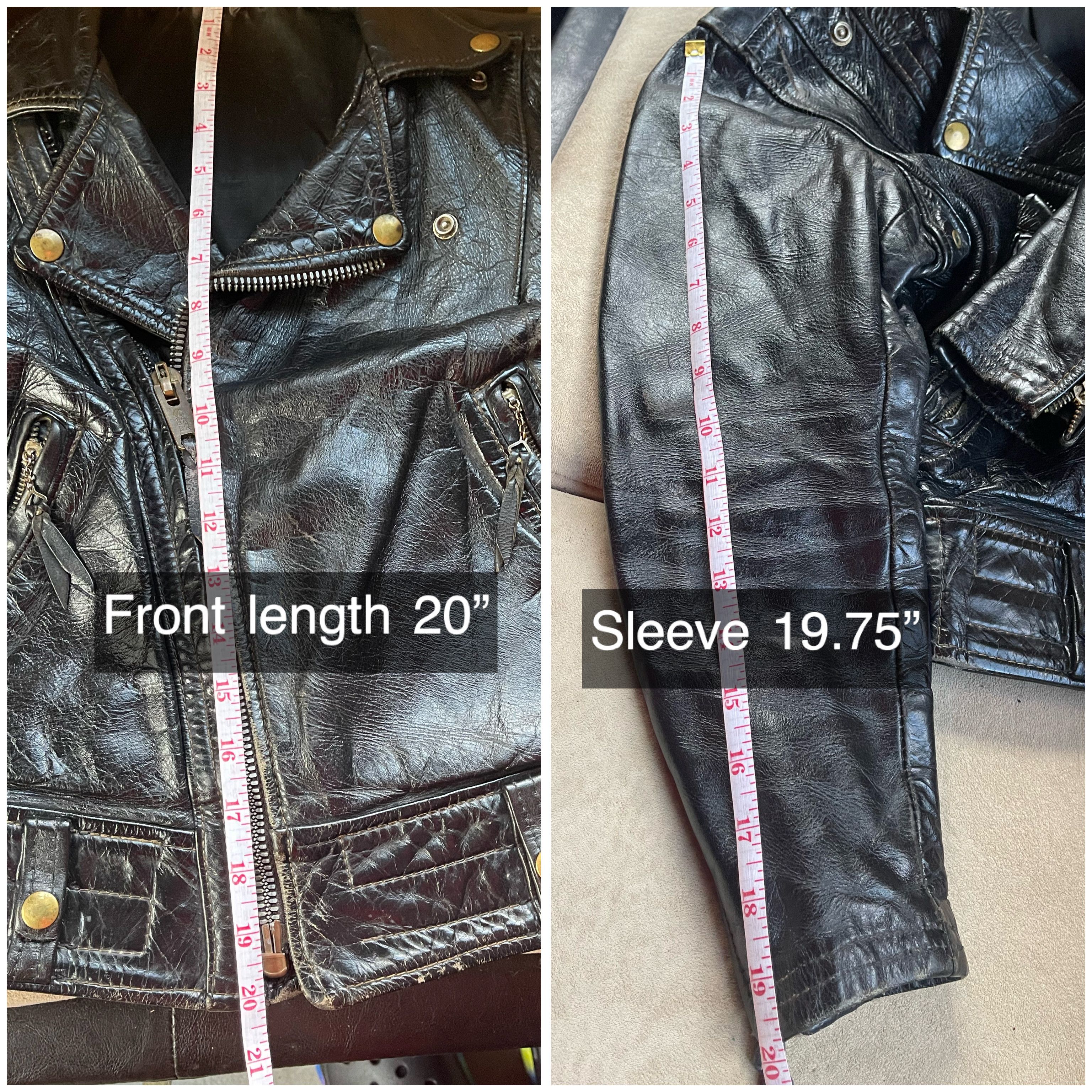 Vintage Vintage Langlitz Leather Jacket Horsehide Biker Moto