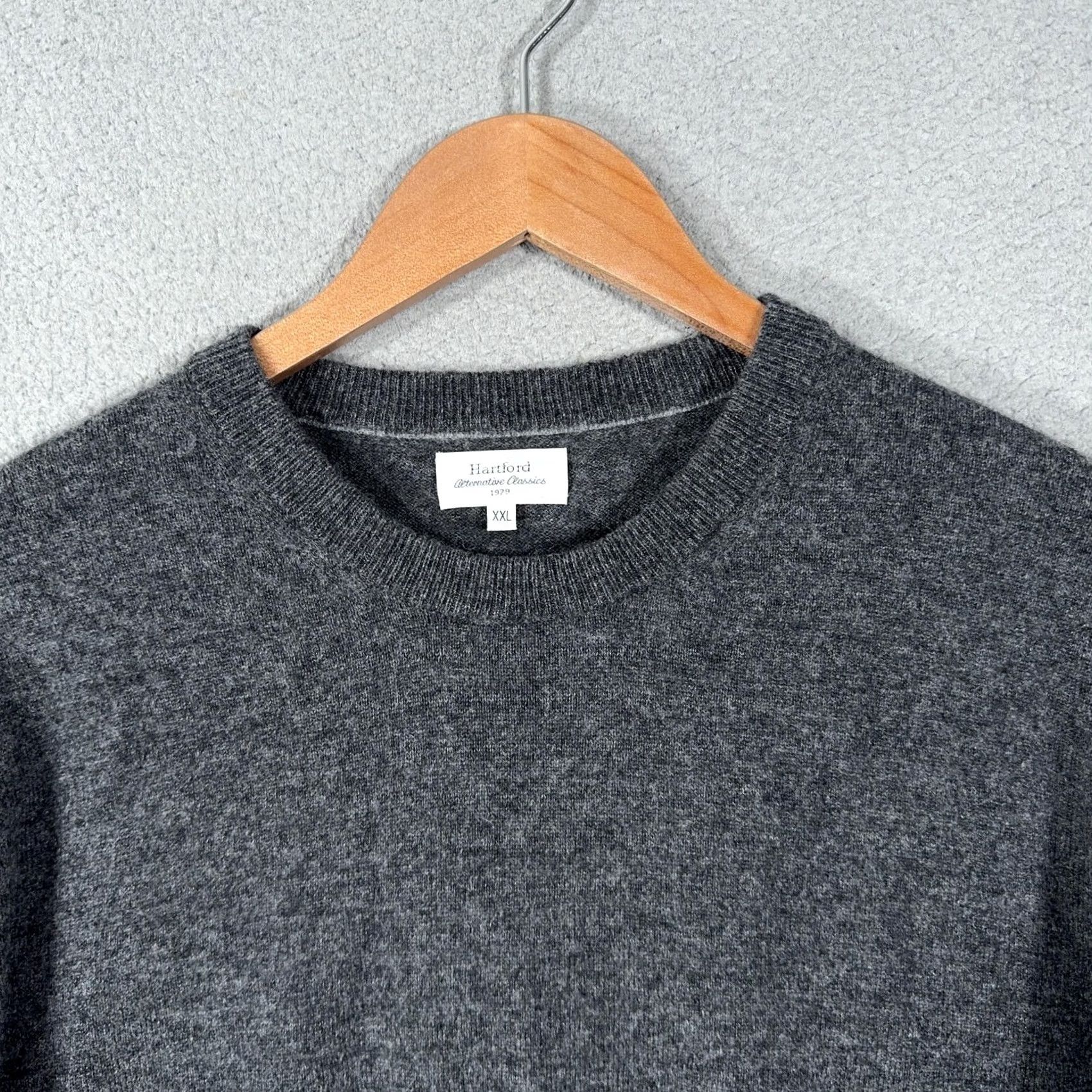 Hartford Hartford Mens 2XL Gray Wool Cashmere Crewneck Knit Pullover Sweater Size US XXL / EU 58 / 5 - 5 Thumbnail