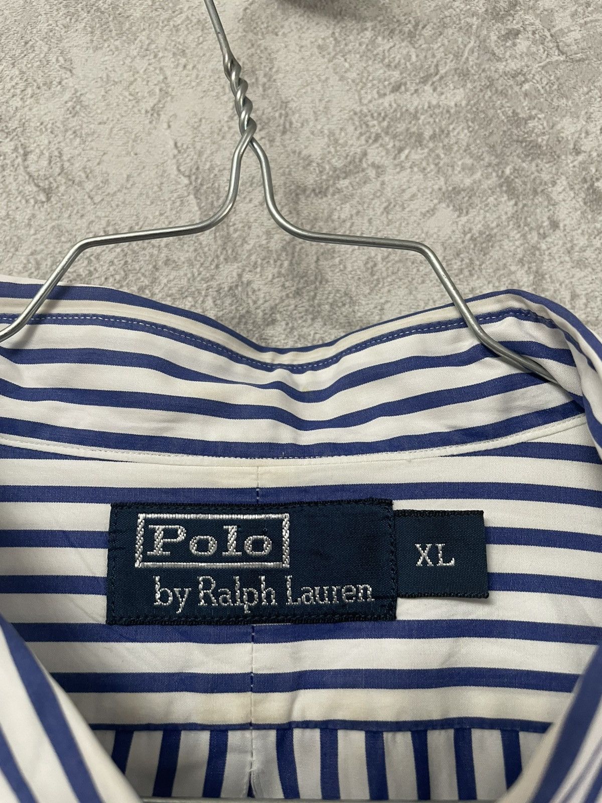 Polo Ralph Lauren Polo Ralph Lauren Striped White/Blue Basic Long Sleeve Shirt Size US XL / EU 56 / 4 - 8 Thumbnail
