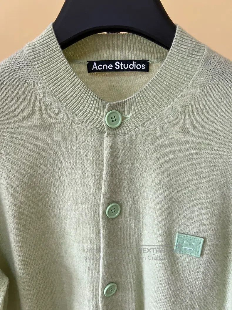 Acne Studios Acne Studios Smiley wool cardigan, mint green, classic smi Size S / US 4 / IT 40 - 3 Thumbnail